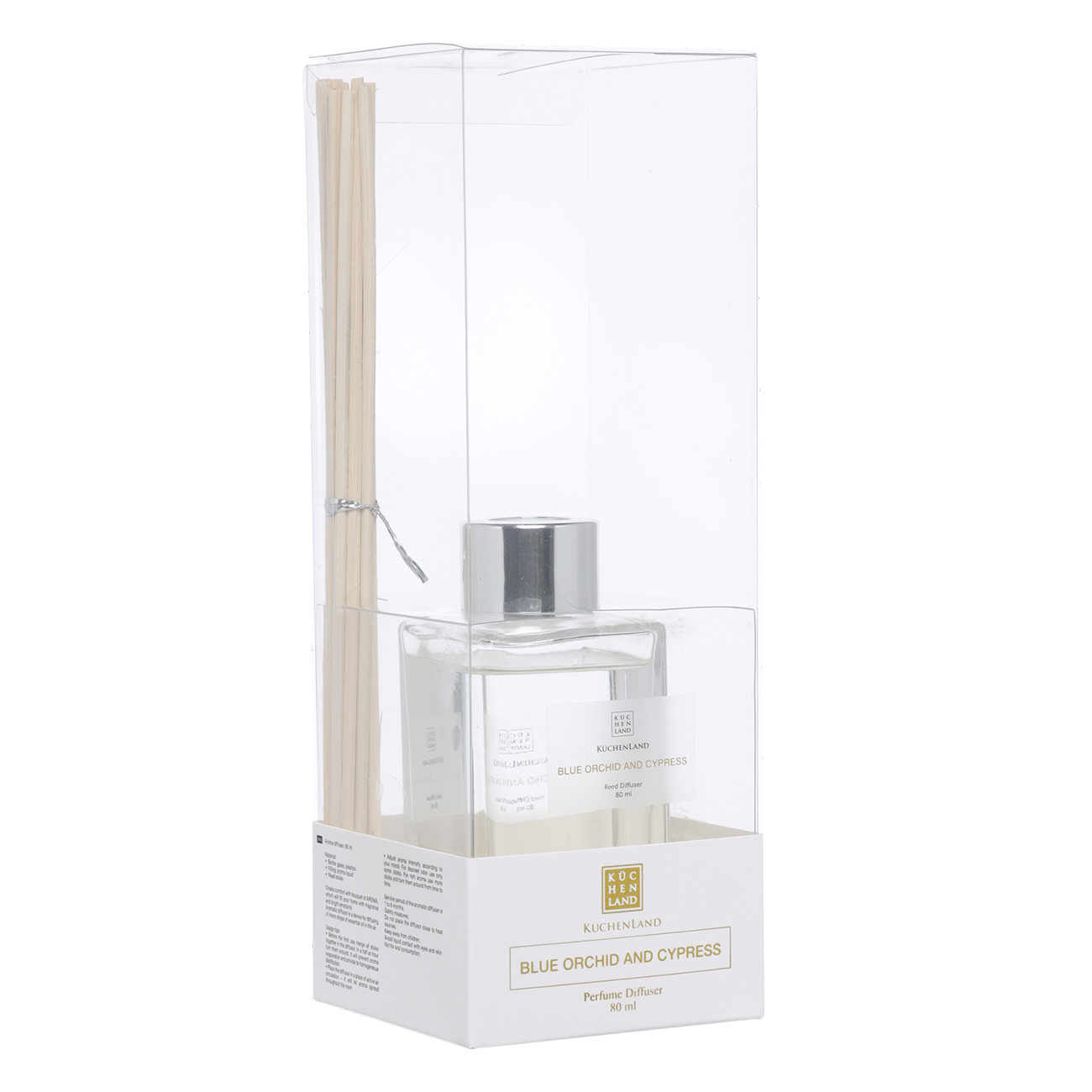 Ароматический диффузор, 80 мл, Blue orchid and cypress, Basic, image-1