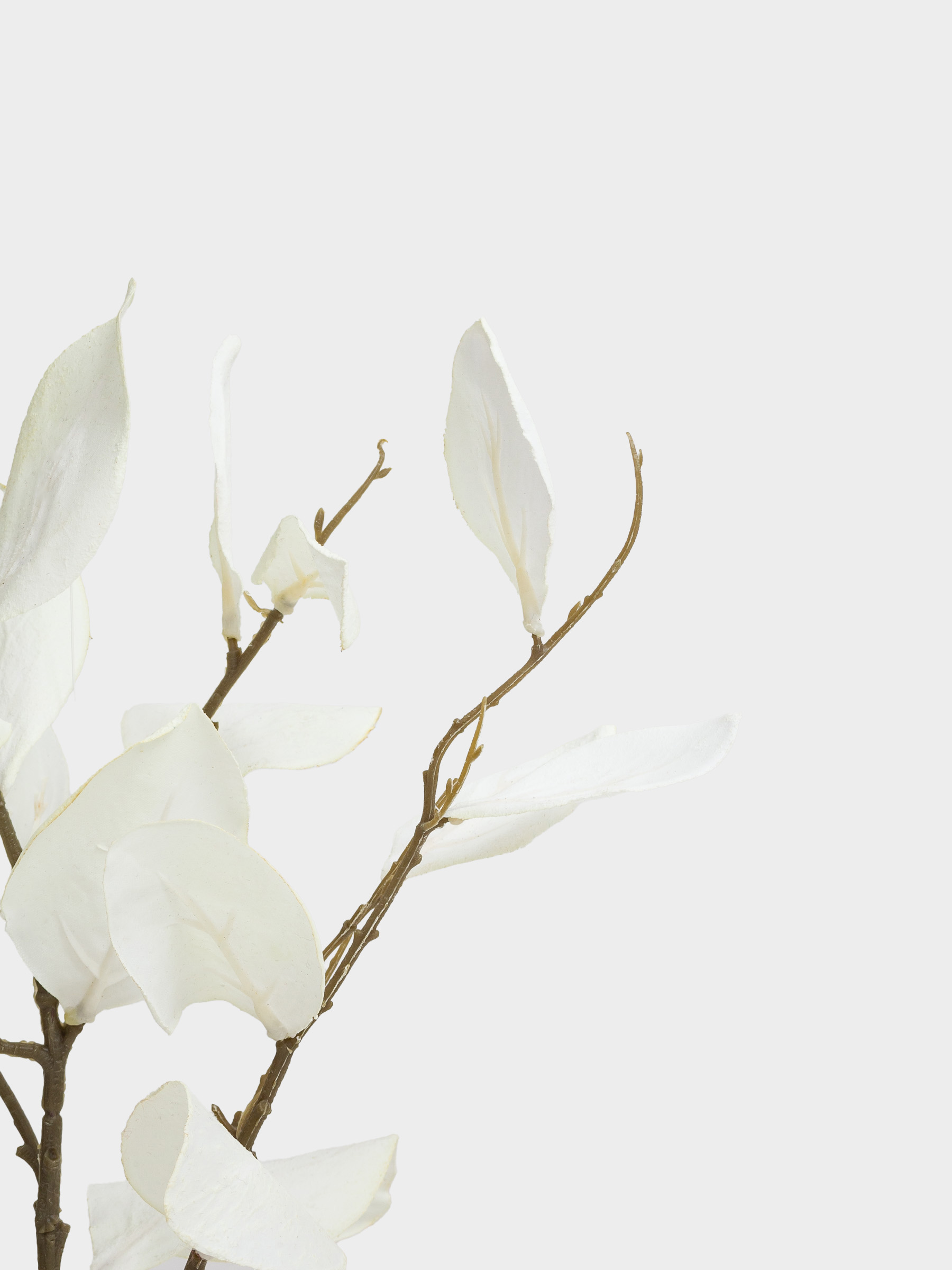 Ветка декоративная, 80 см, пластик/полиэстер, Белые листья, Broadleaf decor, image-3