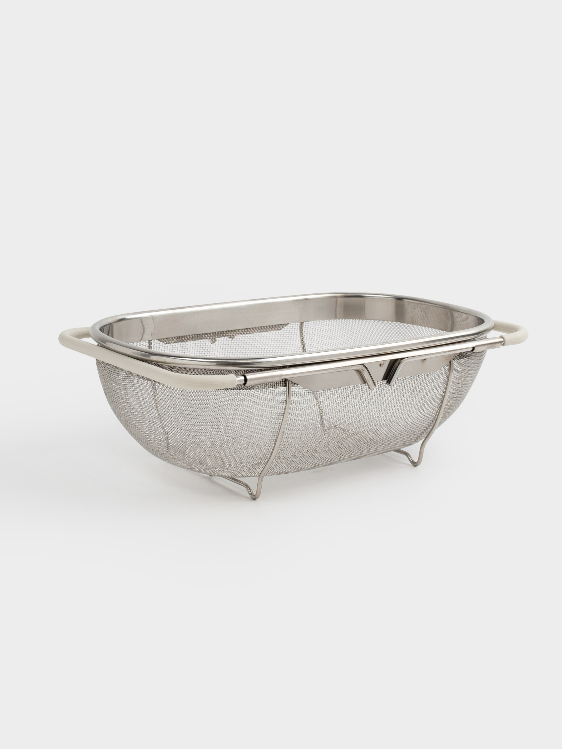 Дуршлаг, 27/40х18 см, на раковину, раздвижной, сталь/ПВХ, бежевый, Tammy, image-2