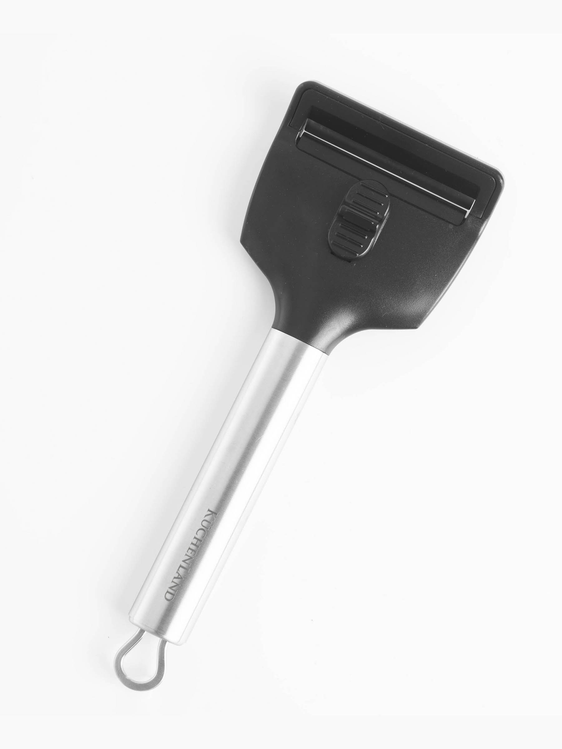 Ірімшік пышағы, 22 см, қалыңдық реттегіші бар, болат / пластик, қара, Spiro, image-5