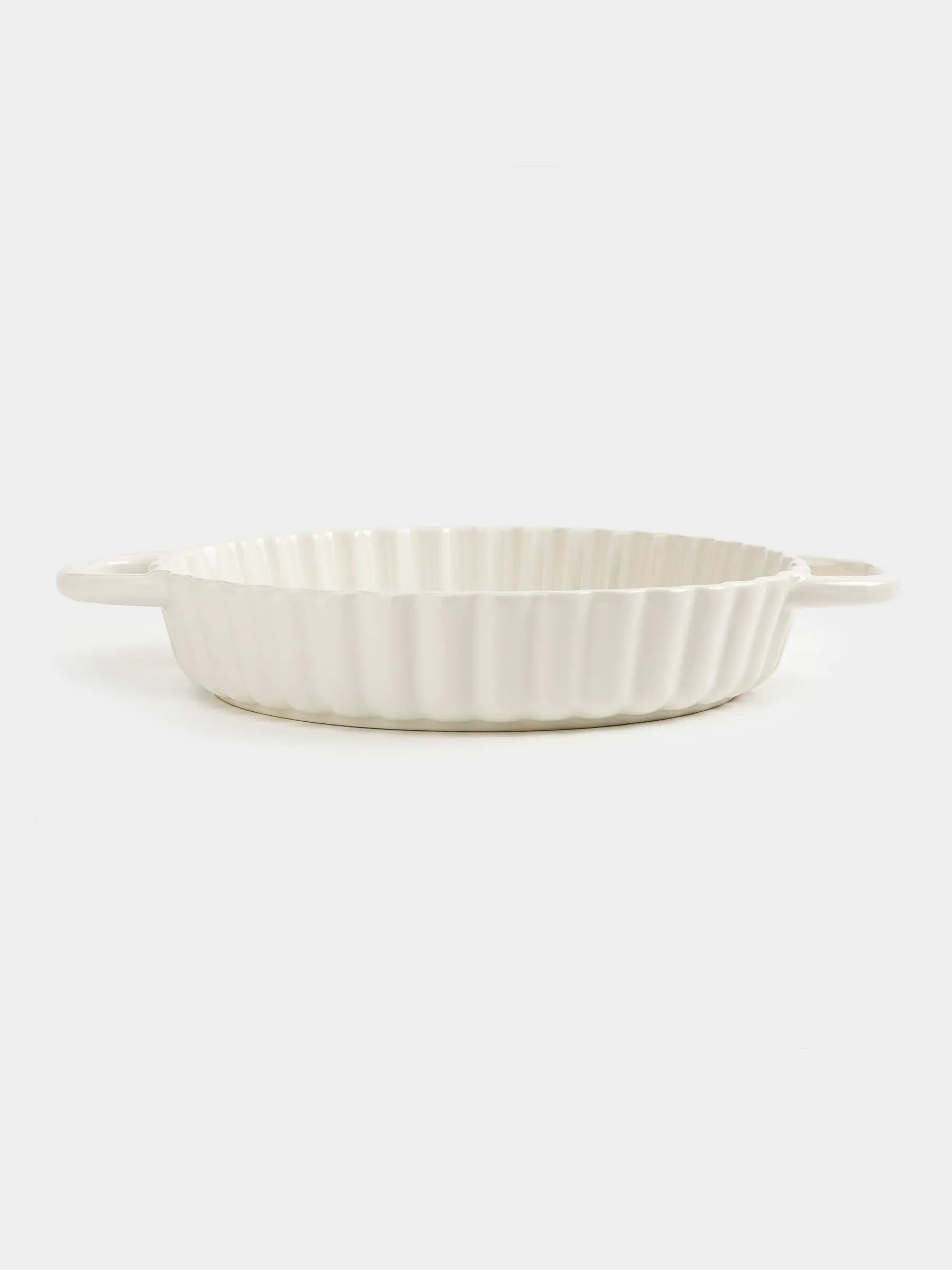 Пісіруге арналған ыдыс, 25 см, керамика, дөңгелек, сүт түстес, Cakes ivory