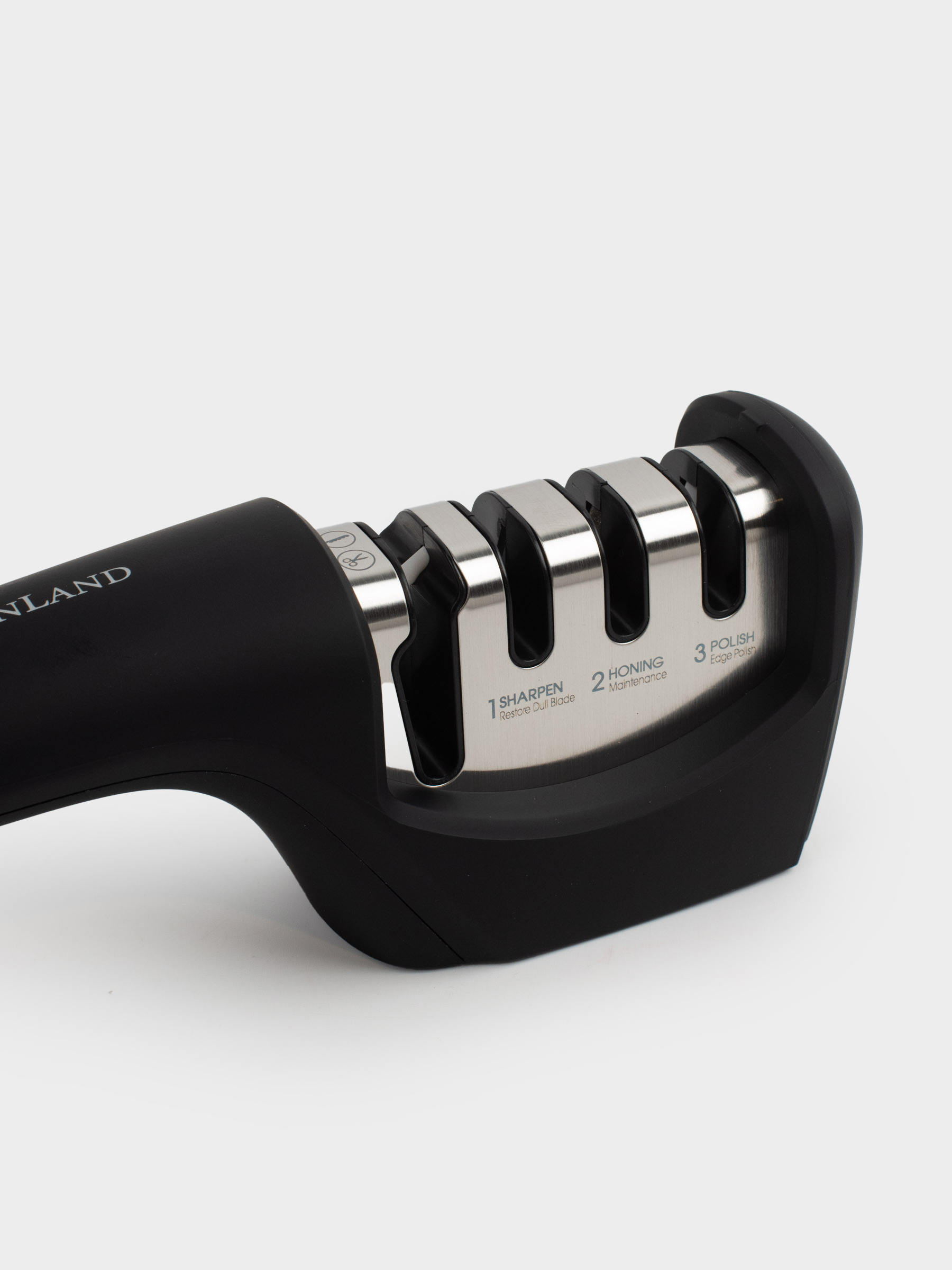 Пышақтарға арналған қайрағыш, 21 см, 3 сатылы/қайраудың 4 түрі, пластик/керамика, қара, Liberica, image-2