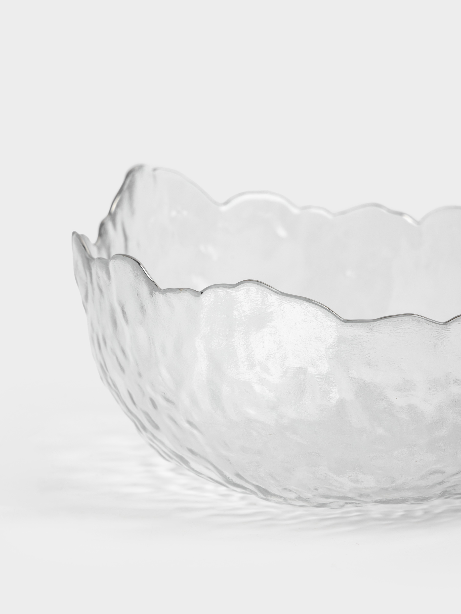 Салатник, 17х7 см, 700 мл, стекло, с серебристым кантом, Nautilus silver, image-3