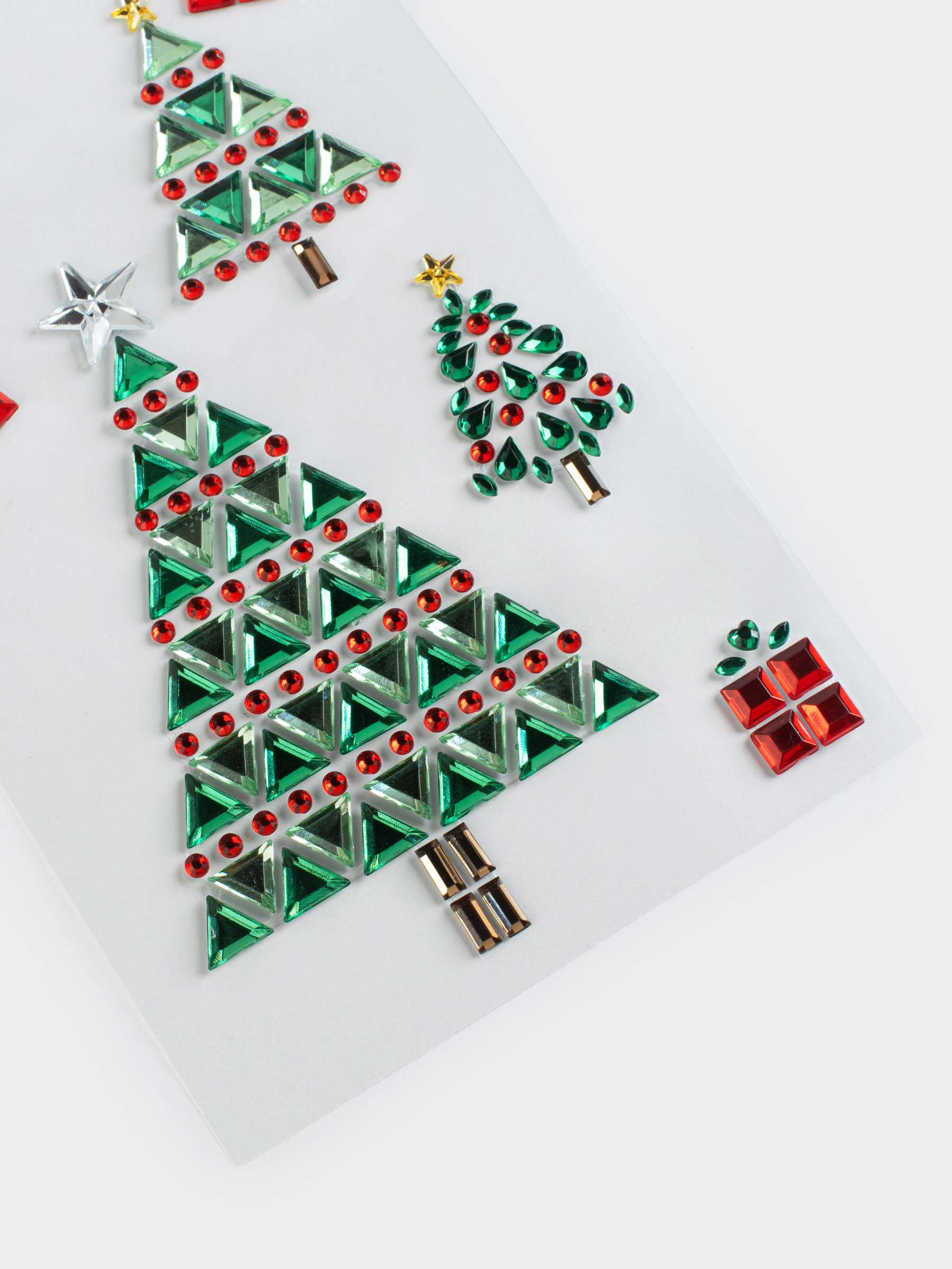 Жапсырмалар жинағы, 9х17 см, бір реттік, ПВХ, шыршалар, Christmas decal, image-2