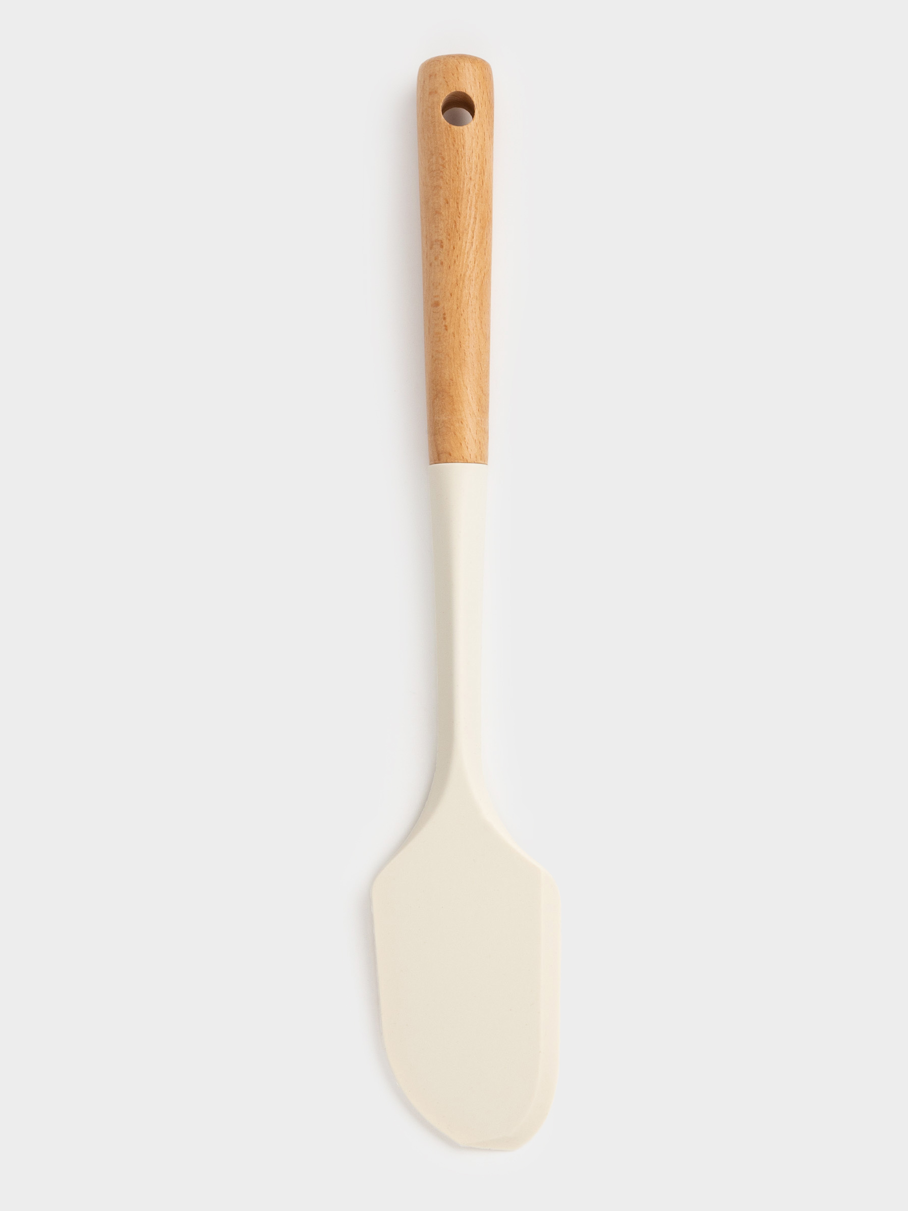 Лопатка-шпатель, 31 см, силикон/дерево, молочная, Legerity, image-1