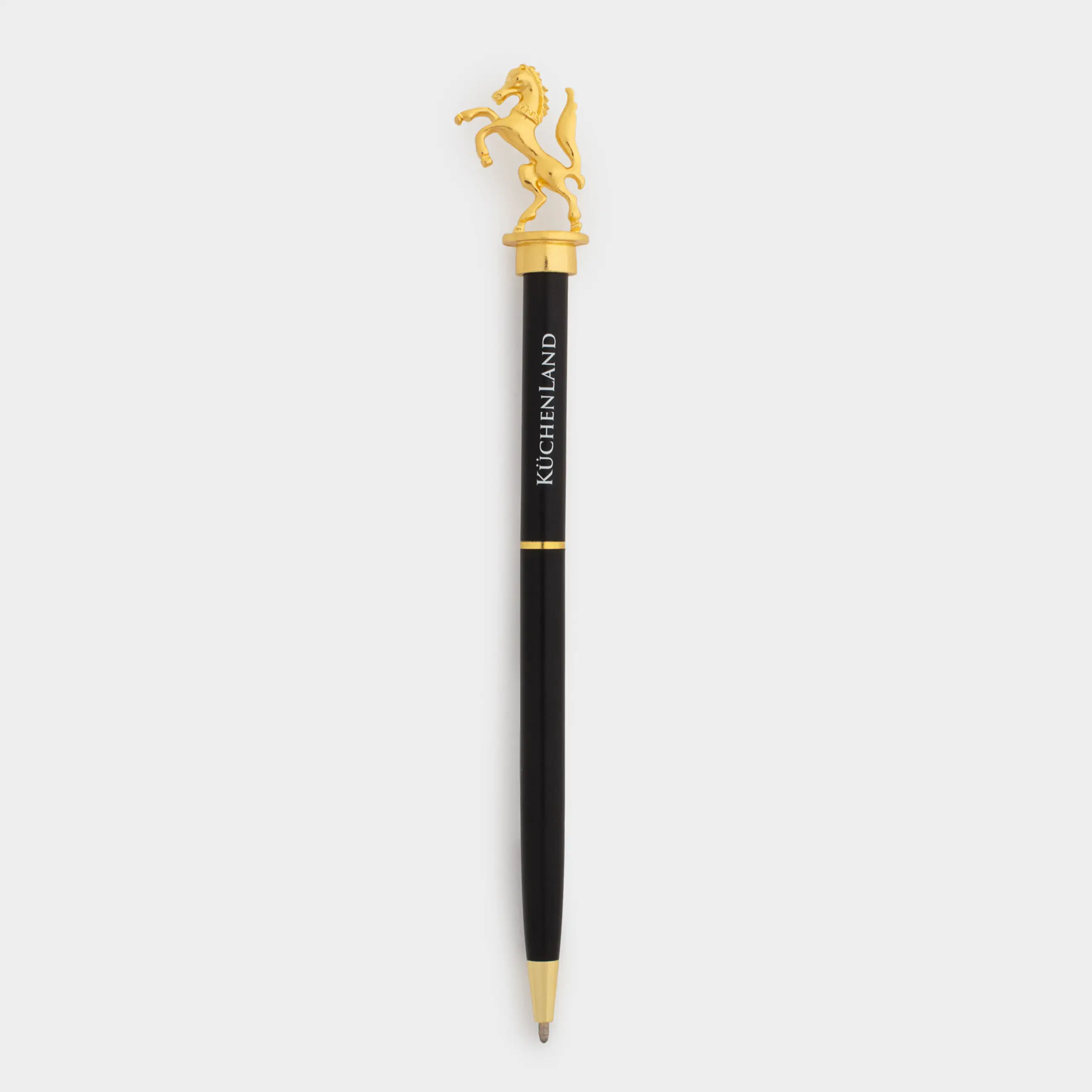 Шарикті қалам, 15 см, мүсіні бар, болат, қара, Жылқы, Draw figure