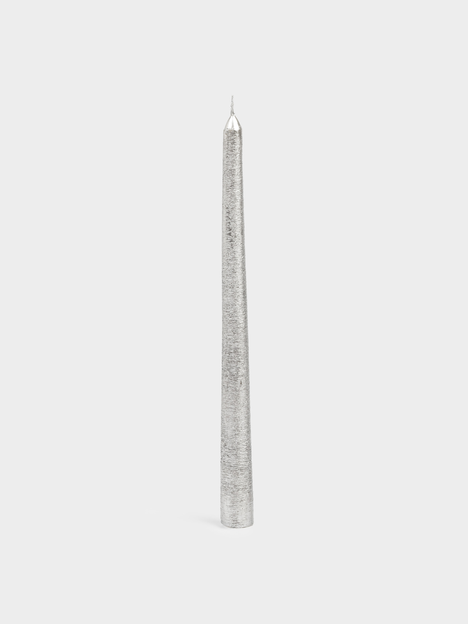 Шам, 25 см, жіңішке, күміс, Galore candle, image-0