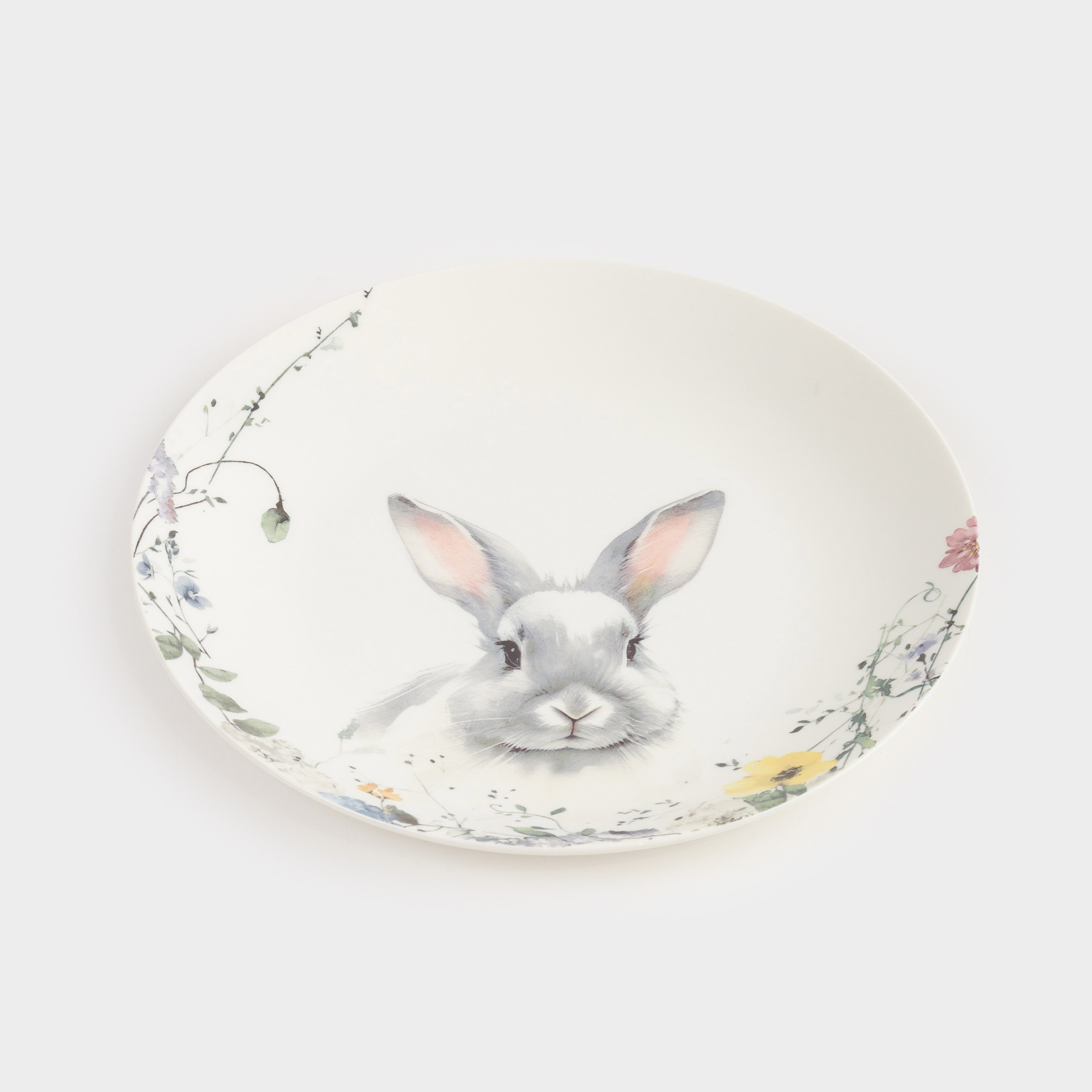 Тарелка закусочная, 23 см, фарфор N, белая, Кролик в цветах, Easter, image-6