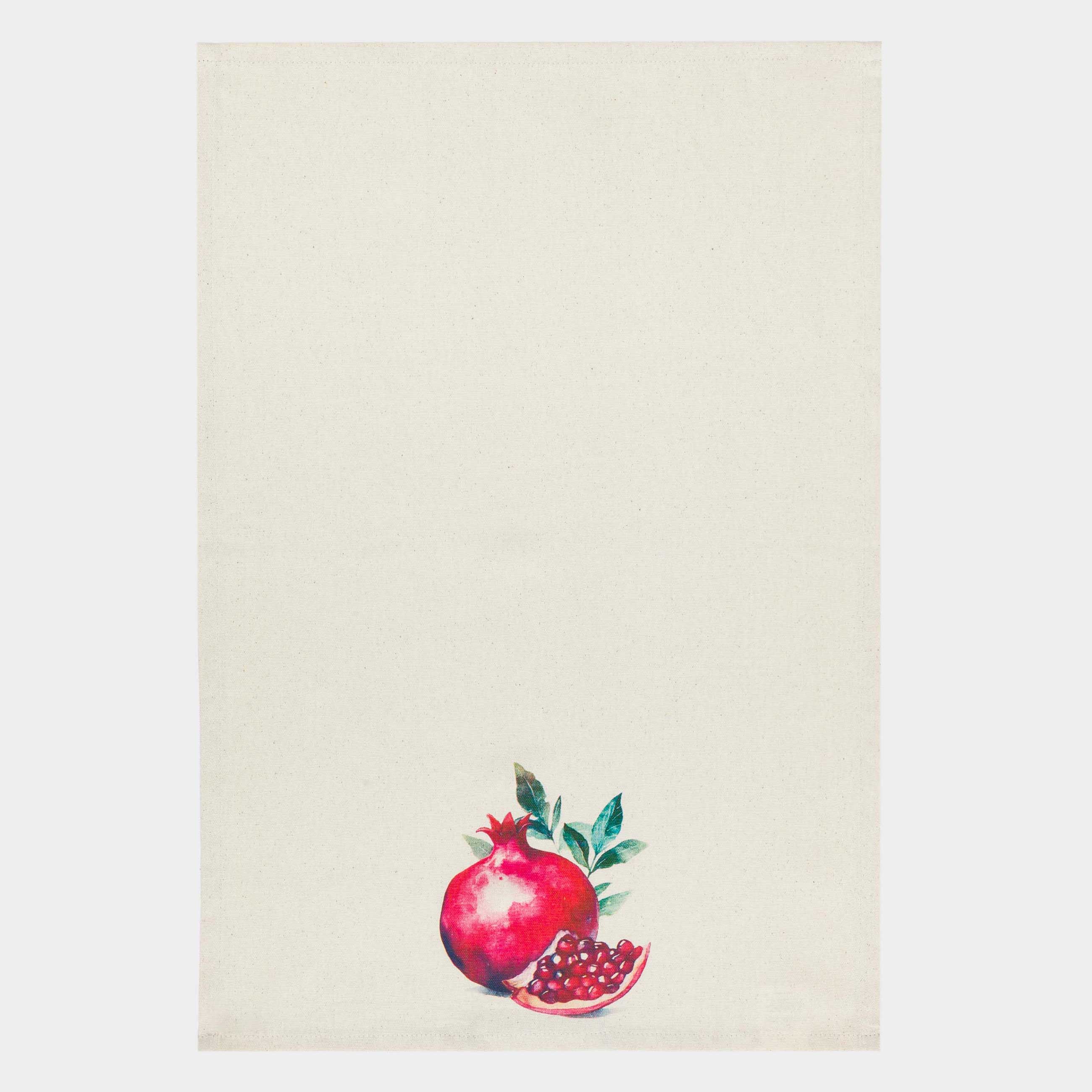Полотенце кухонное, 40x60 см, 3 шт, хлопок, бежевое/зеленое, Гранаты, Pomegranate, image-1