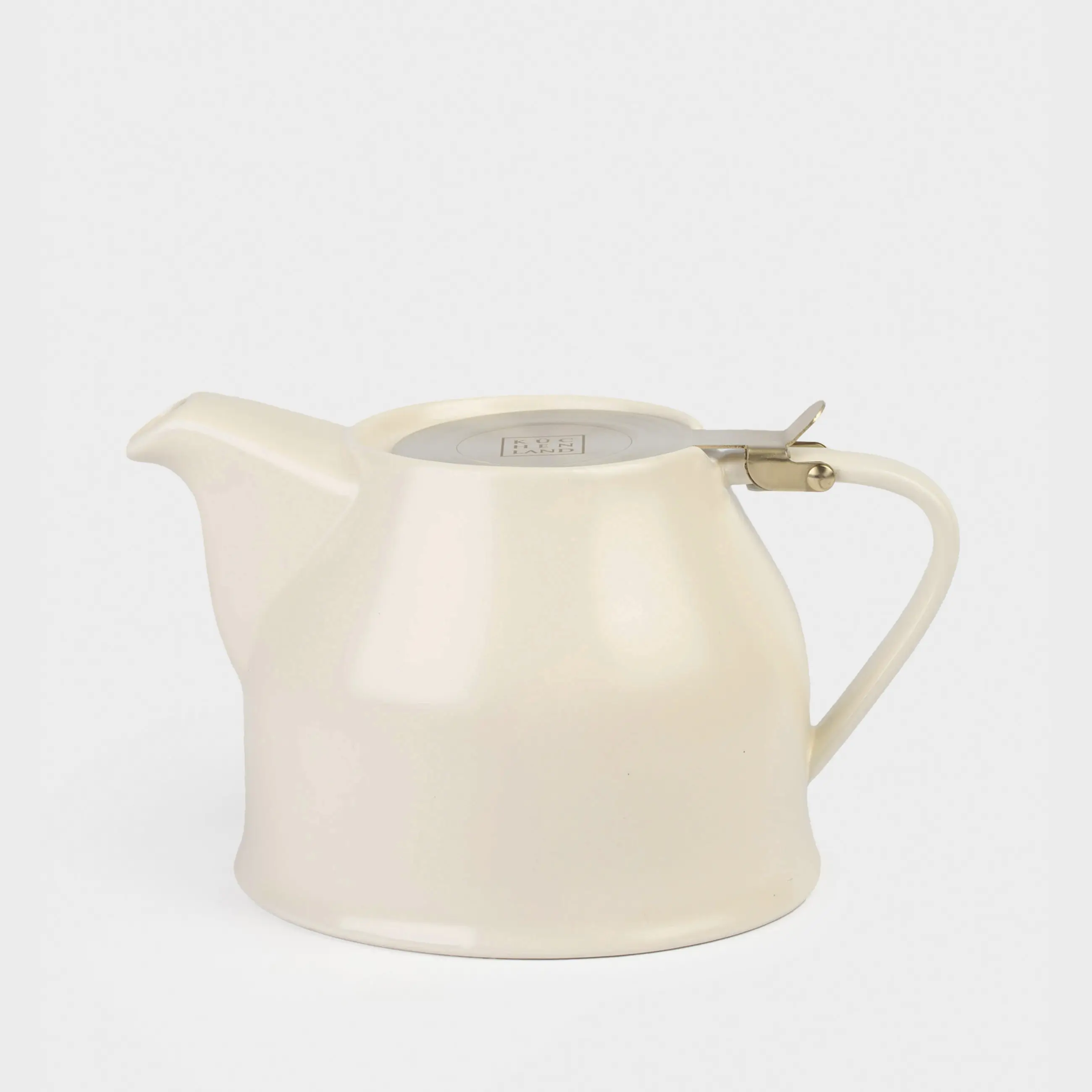 Чайник заварочный, 1 л, керамика/сталь, молочно-золотистый, Kettle ceramo
