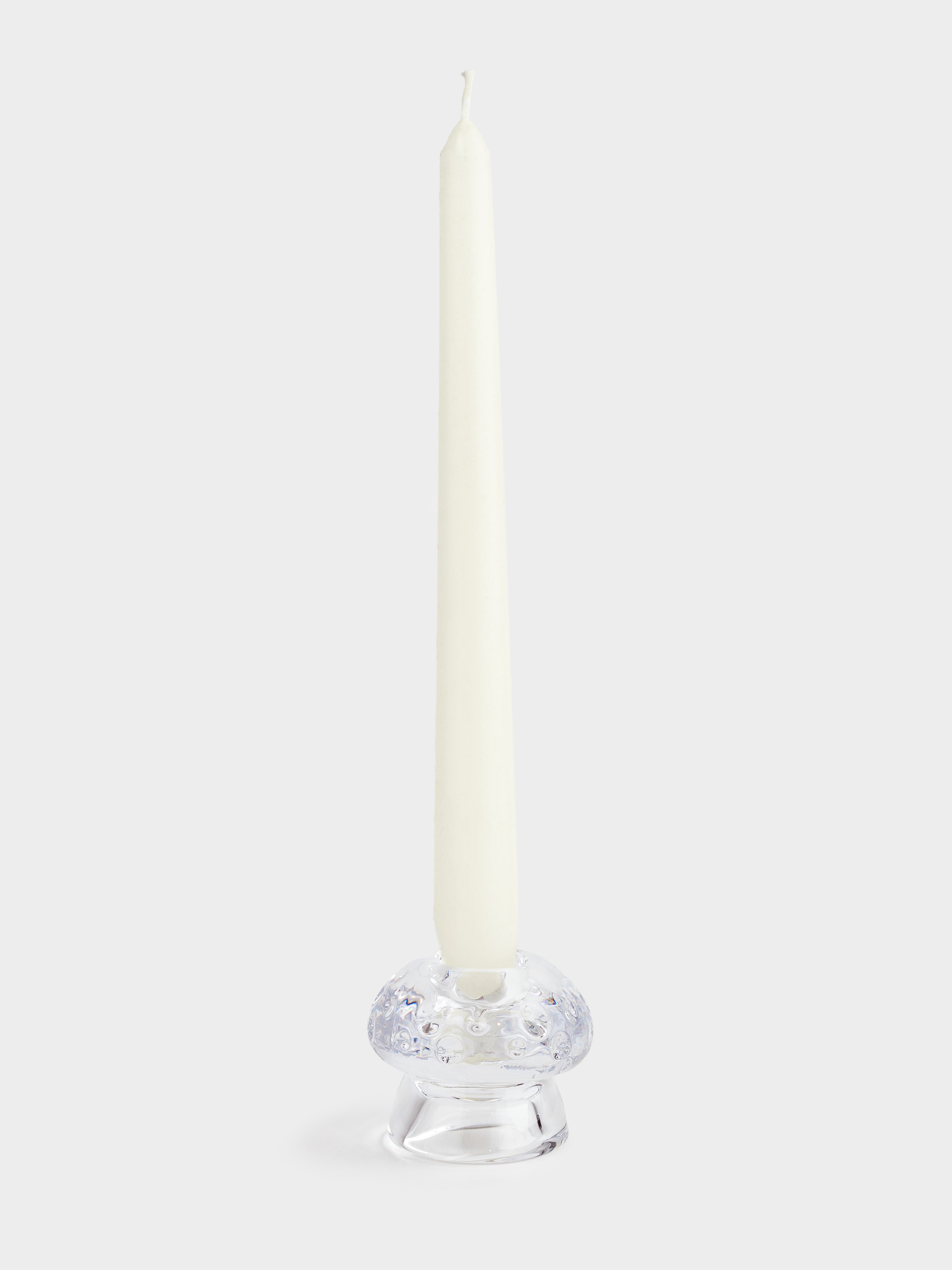 Подсвечник, 6 см, для тонкой свечи, стекло, Гриб, Clear, image-3