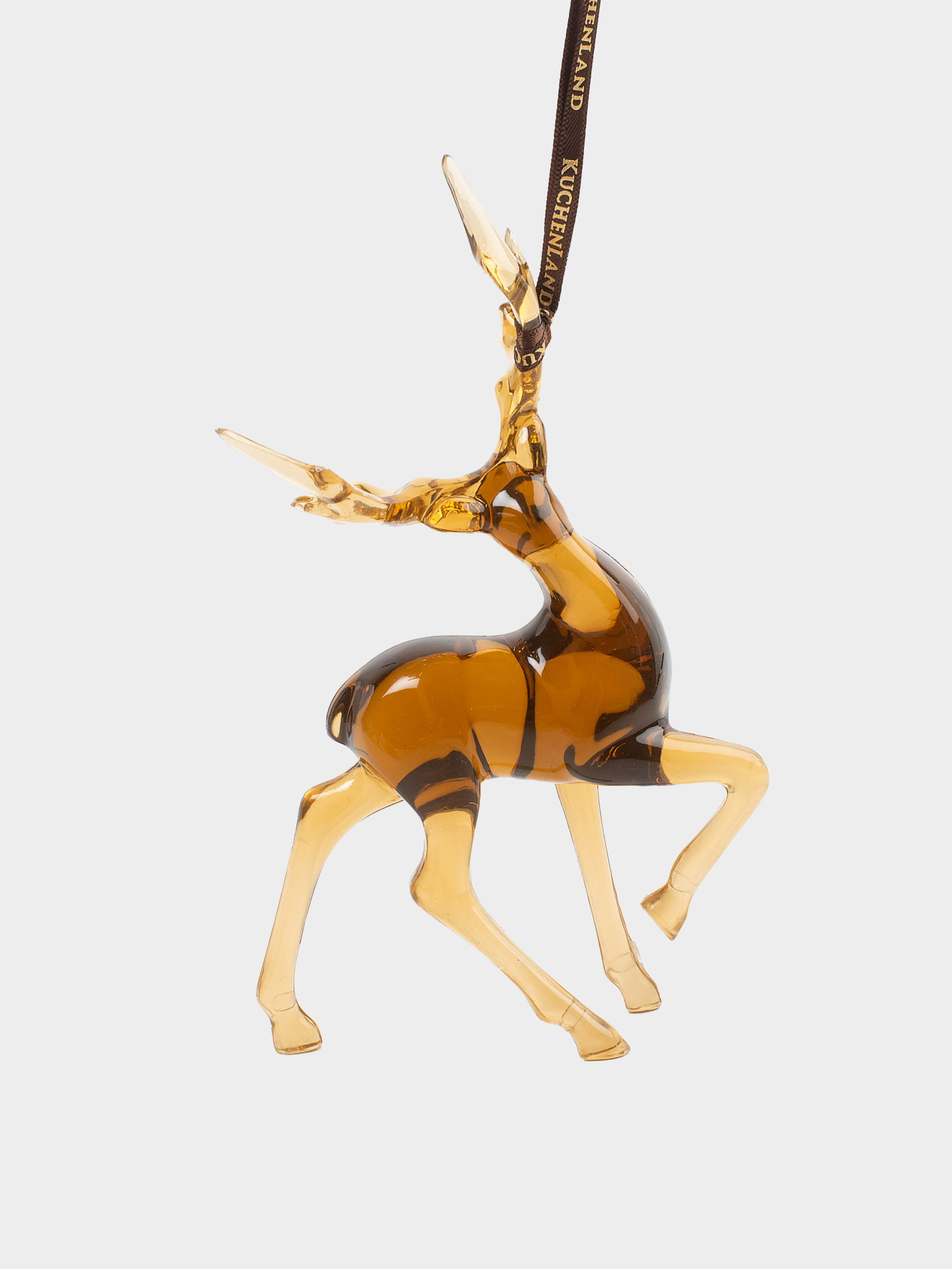 Шырша ойыншығы, 15 см, акрил, қоңыр, Бұғы, Figure crystal, image-1