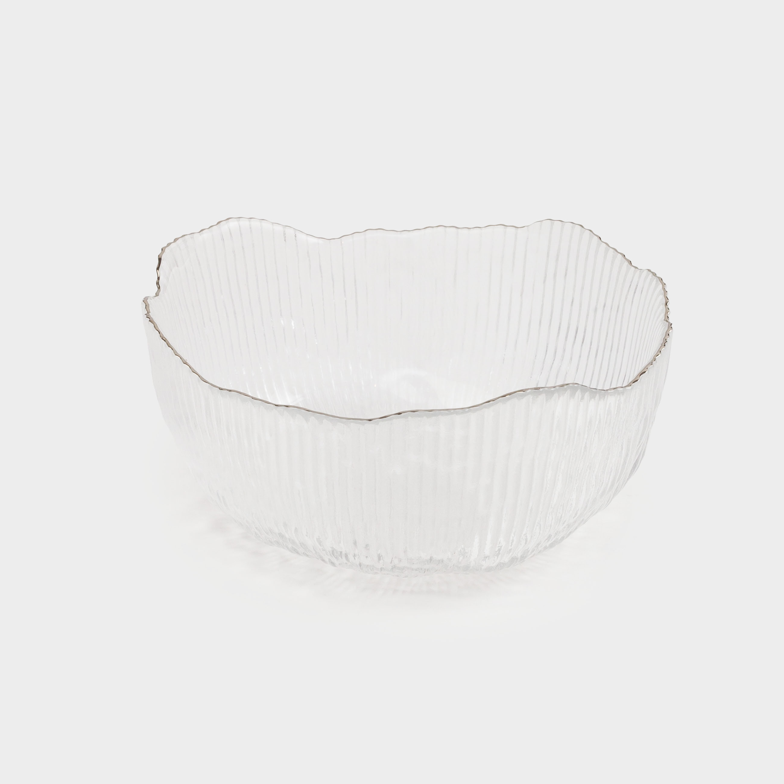 Пиала, 13х6 см, стекло Р, с серебристым кантом, Argos silver, image-1