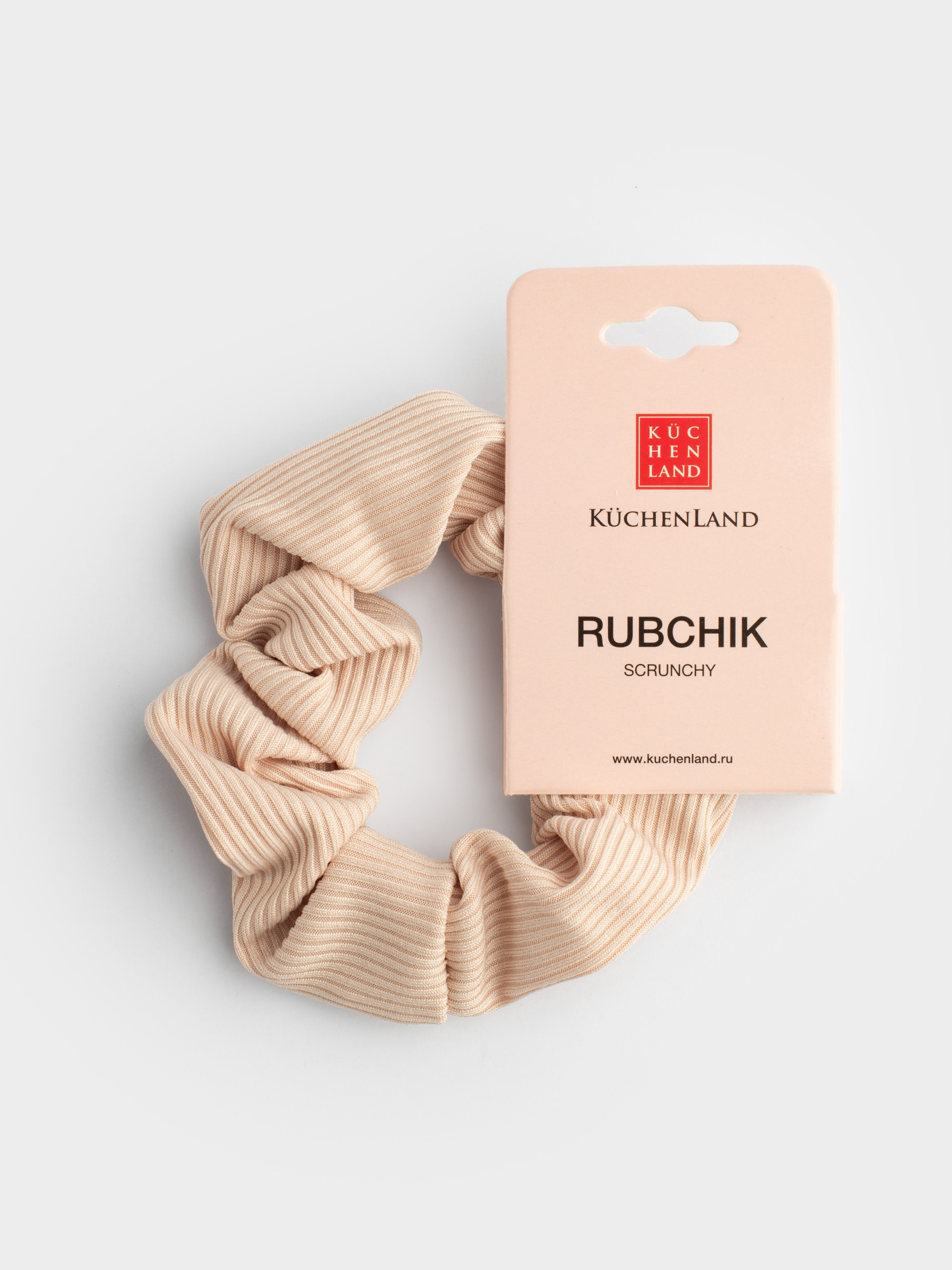 Резинка для волос, 9 см, полиэстер, молочная, Rubchik, image-2