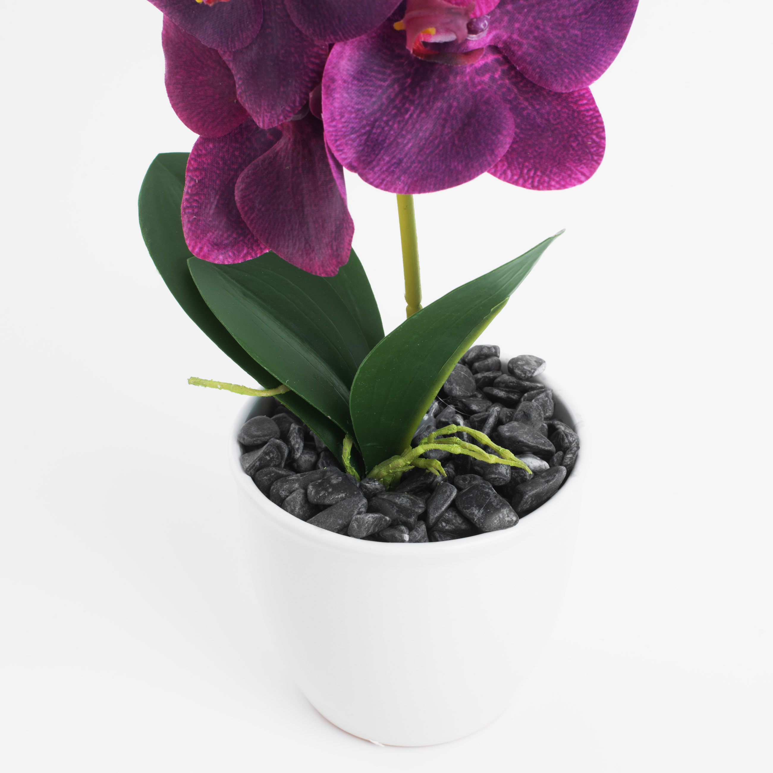 Жасанды өсімдік, 35 см, құмырада, полиэстер / керамика, қызғылт орхидея, Orchid изображение № 3