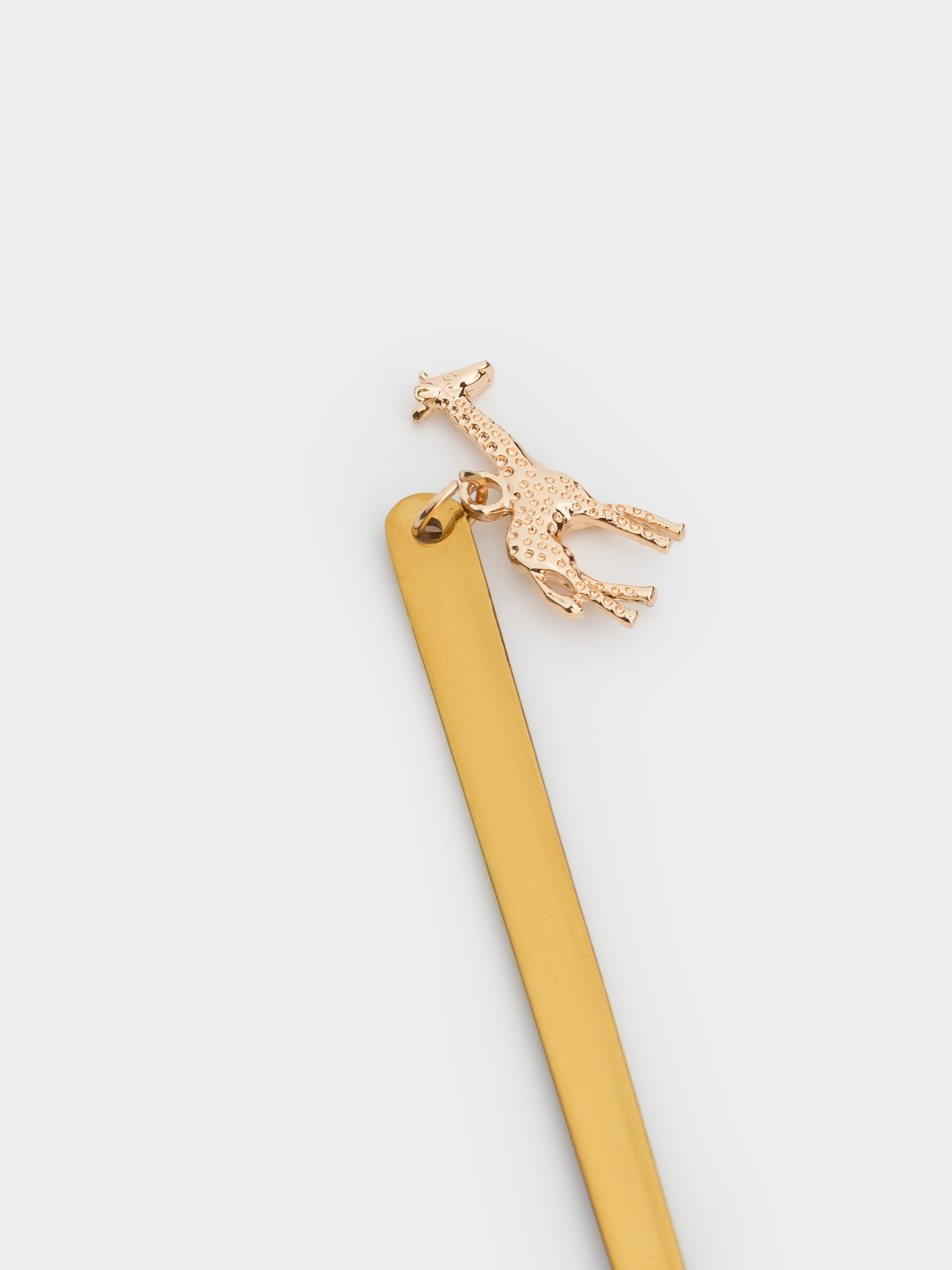 Ложка десертная, 17 см, сталь, золотистая, Жираф, Giraffe, image-4