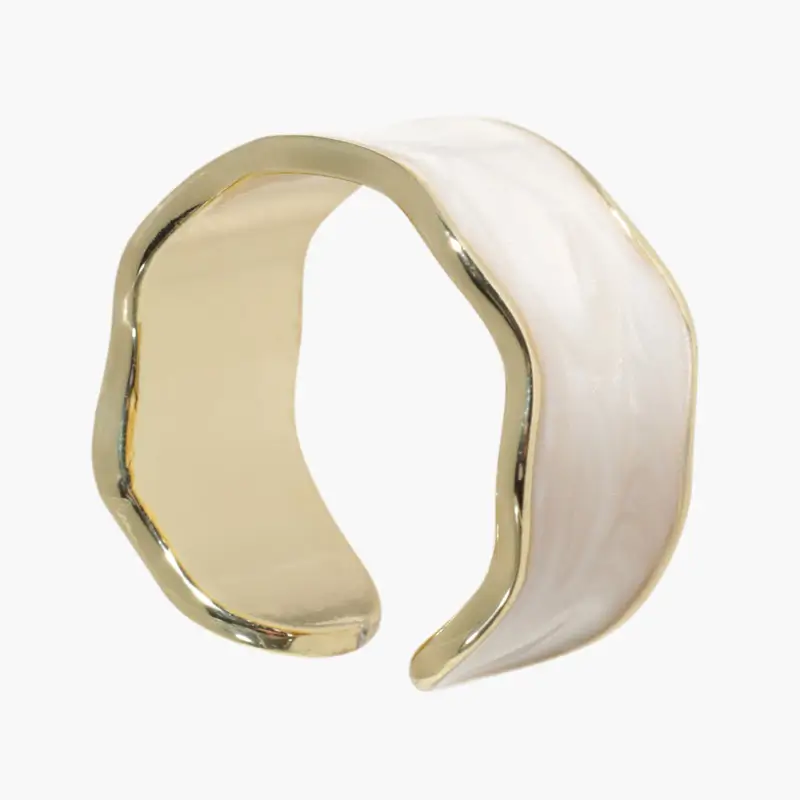 Кольцо, р. S-M, единый размер, металл, золотисто-бежевое, Jewelry , image-0