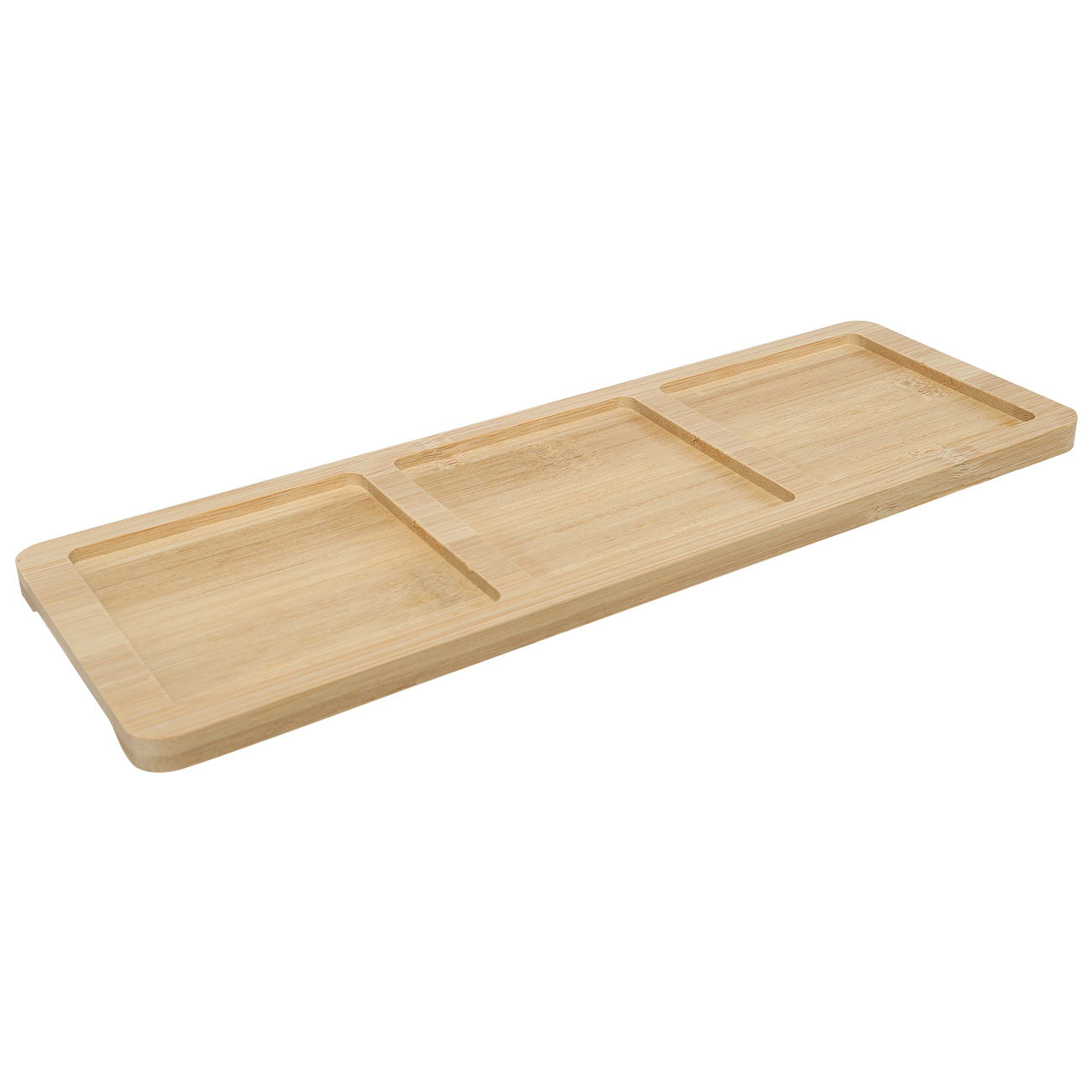 Набор для закусок, 3 пр, на подставке, керамика/бамбук, квадратные пиалы, Bamboo, image-3
