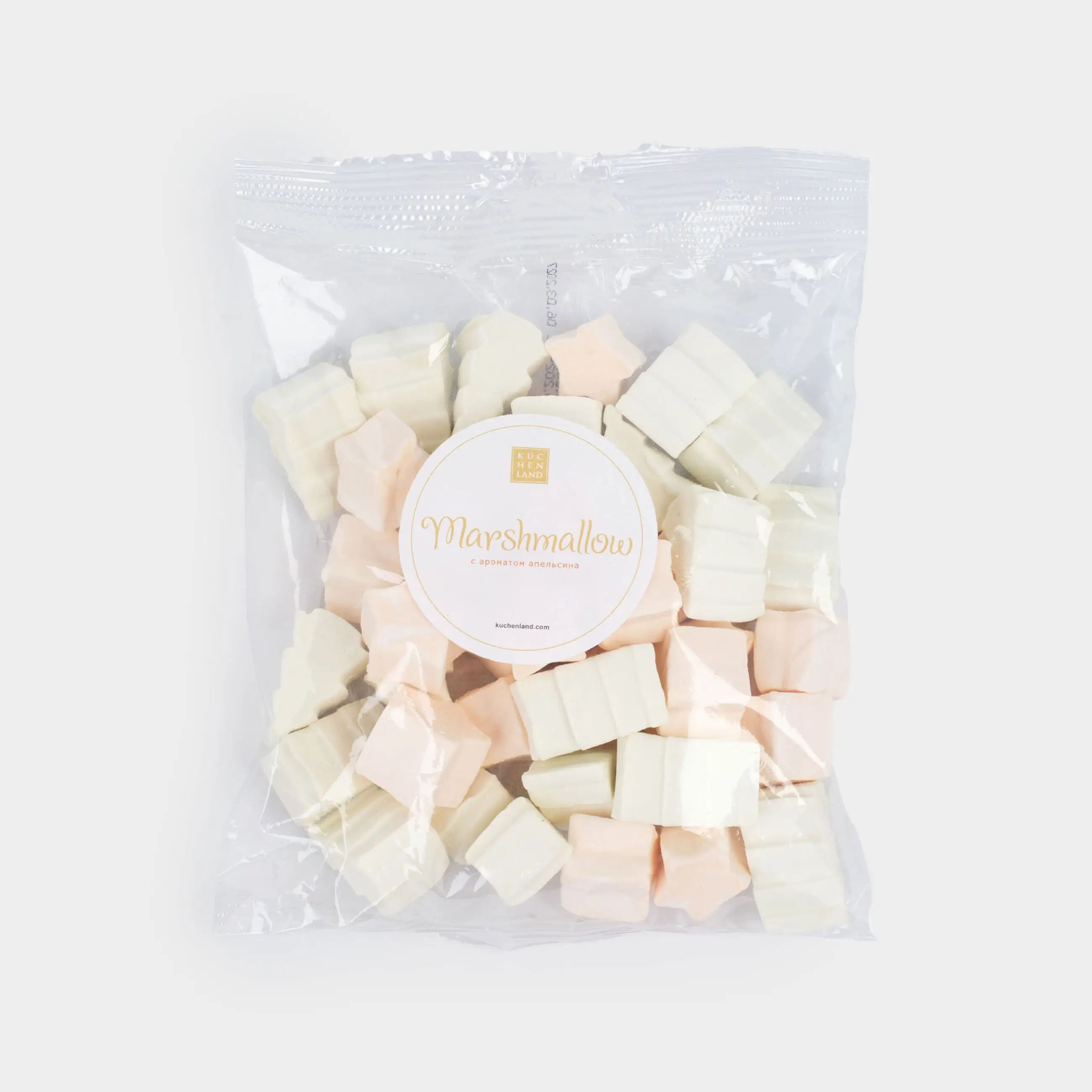 Маршмеллоу, 70 гр, бұйра, апельсин, шыршалар мен жұлдыздар, Sweet life