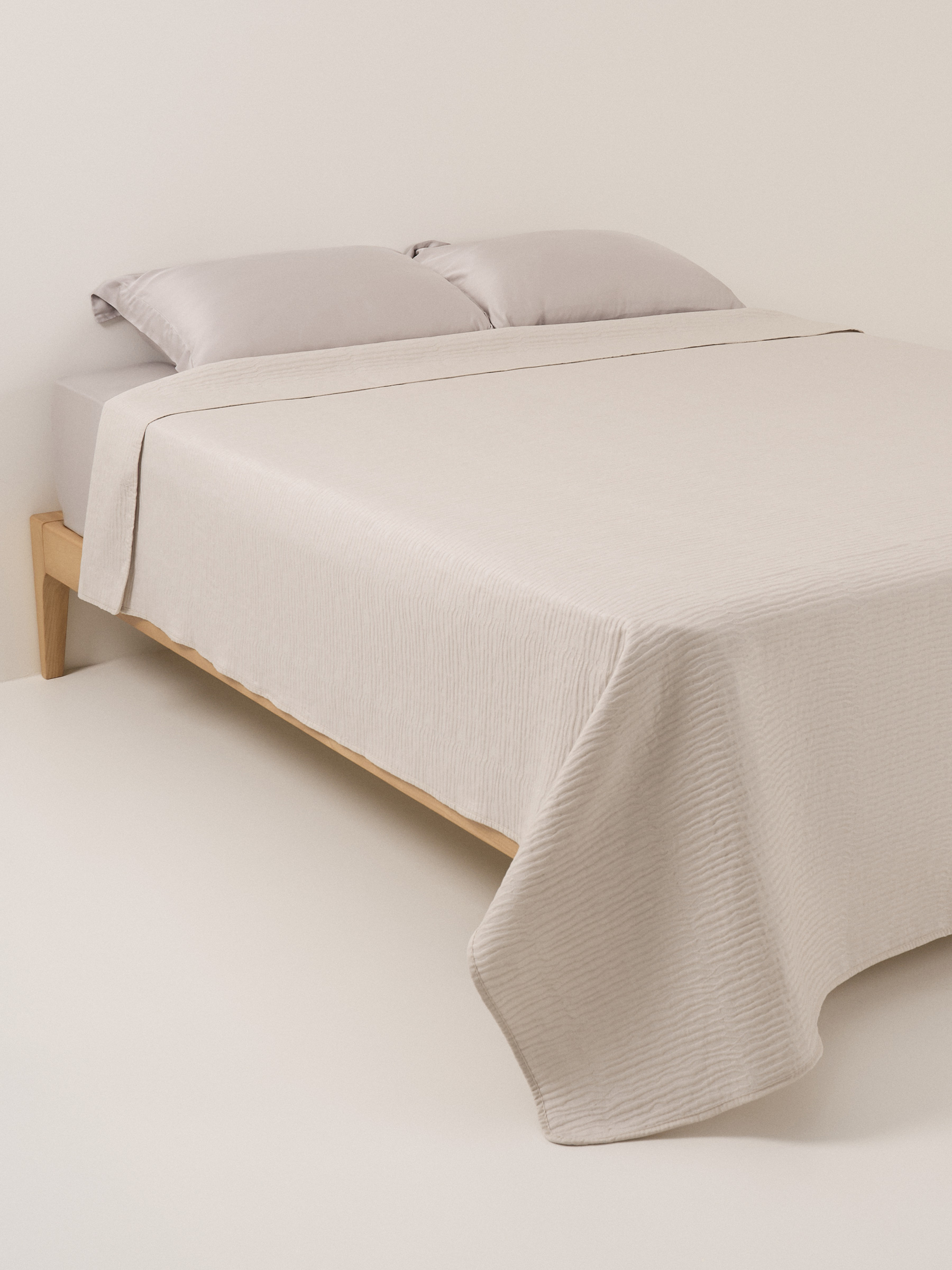 Төсек жапқыш, 220х240 см, мақта/полиэстер, сүт түстес, Jacquard bed, image-0