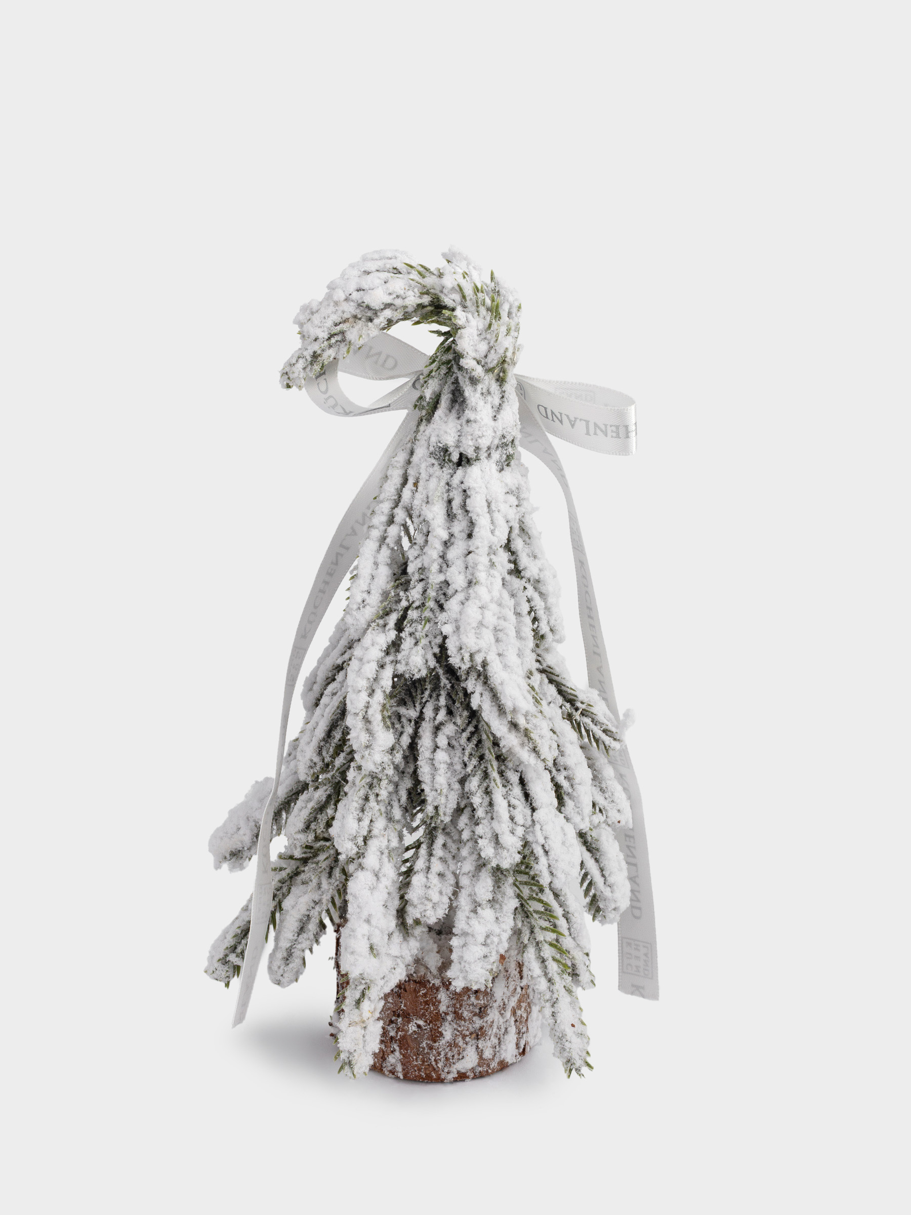 Ель искусственная, 20 см, с подсветкой, пластик/дерево, Заснеженная ель, Conifer curved, image-2