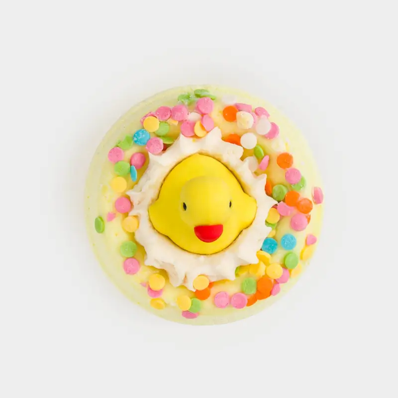 Бомбочка для ванны, 130 гр, с игрушкой, Дыня, Утка, Duck yellow ,image-0
