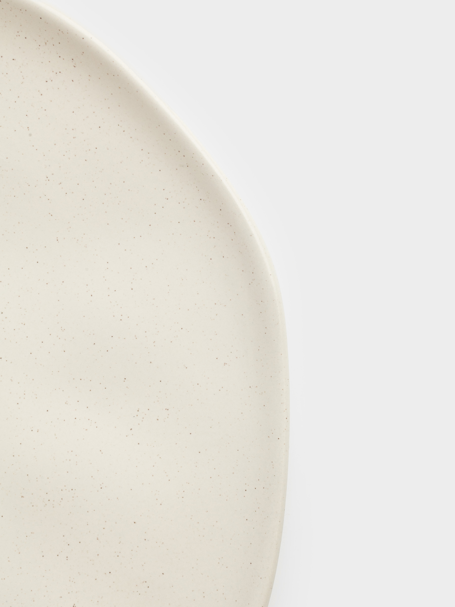 Тарелка обеденная, 27 см, керамика, молочная, Мятый эффект, Crumple creme, image-1