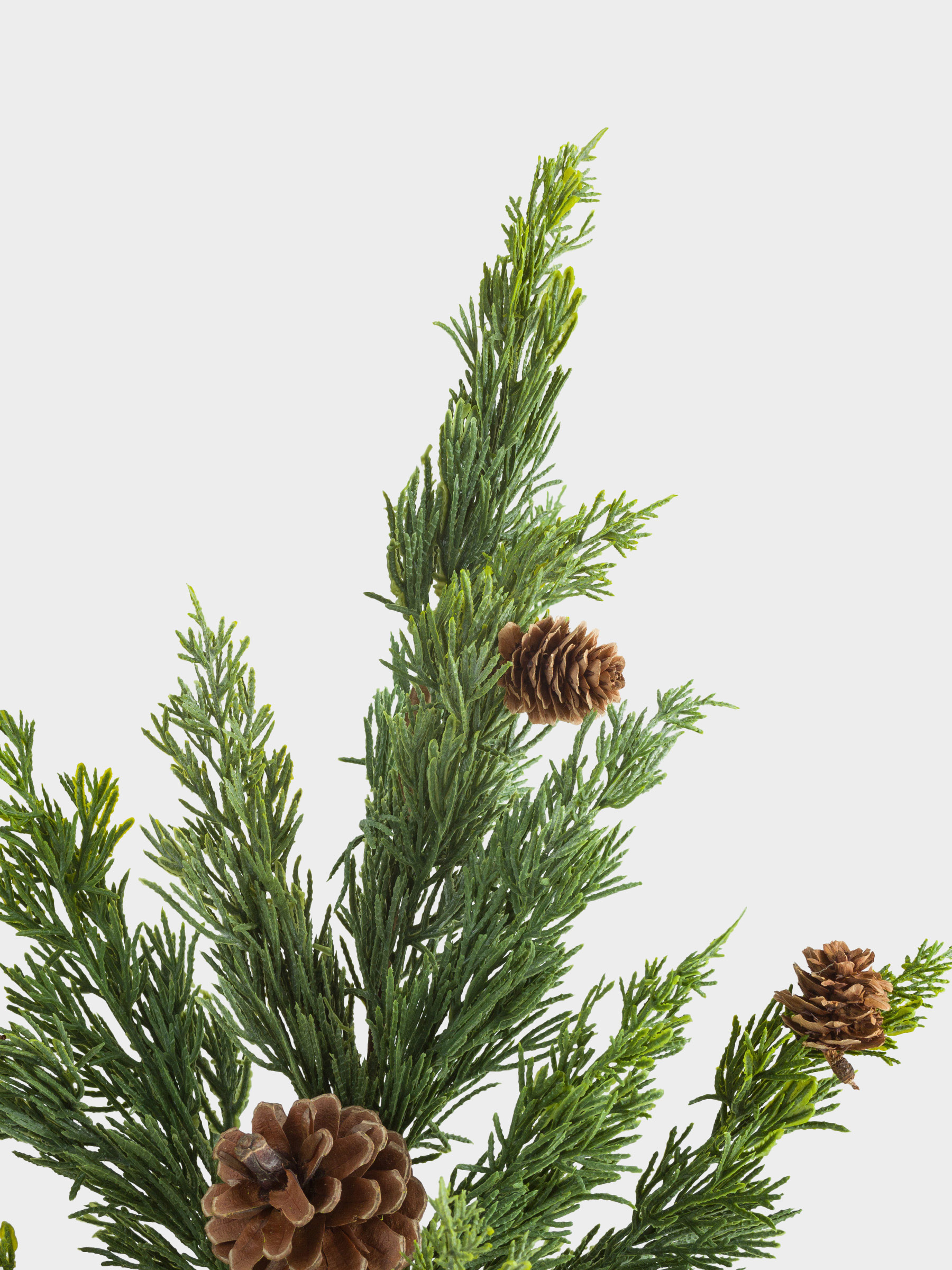 Ветка декоративная, 91 см, полиэтилен/пенопласт, Хвоя с шишками, Conifer decor, image-4