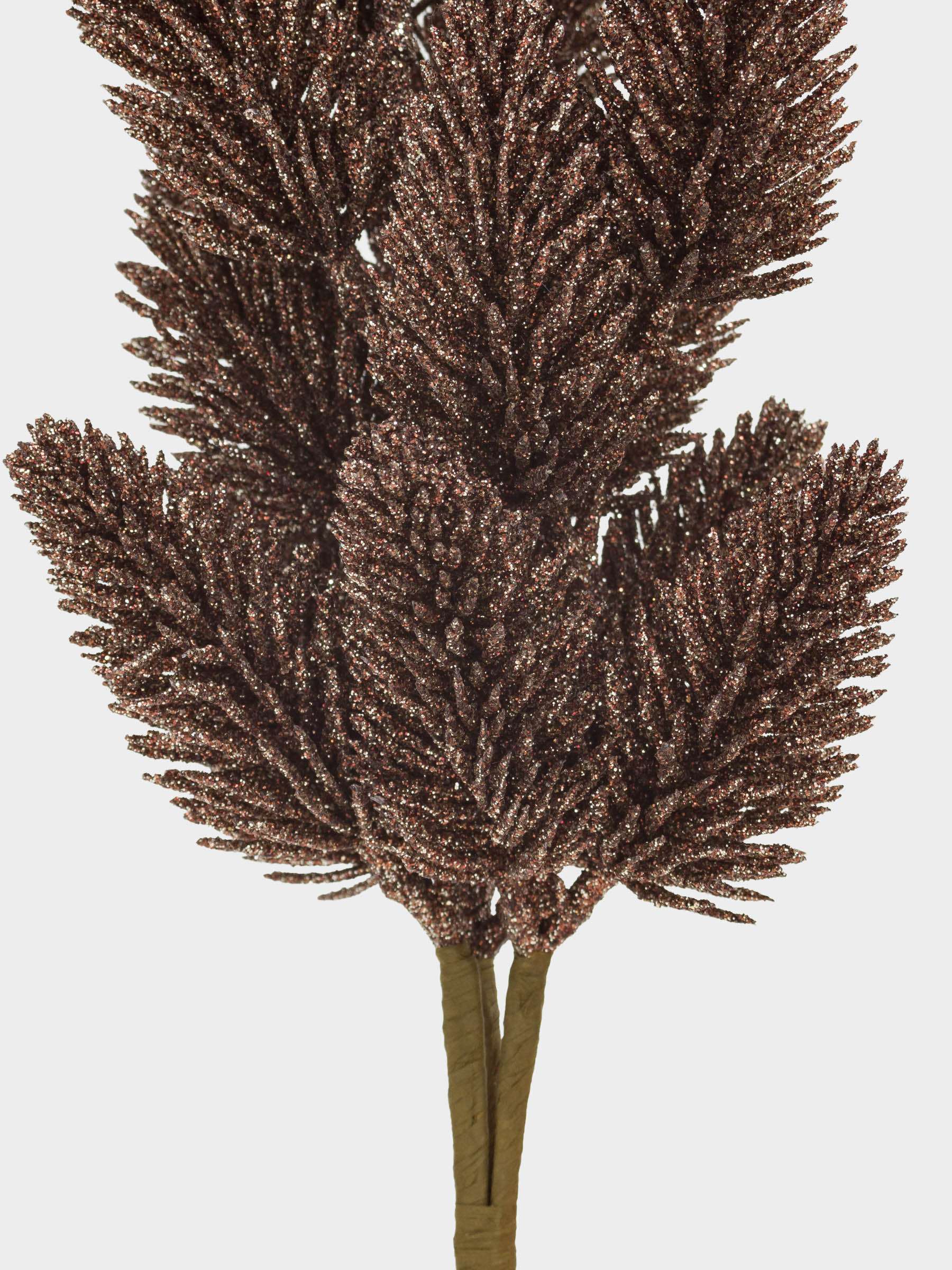 Ветка декоративная, 32 см, пластик/бумага, Бронзовая ель, Bronze decor, image-2