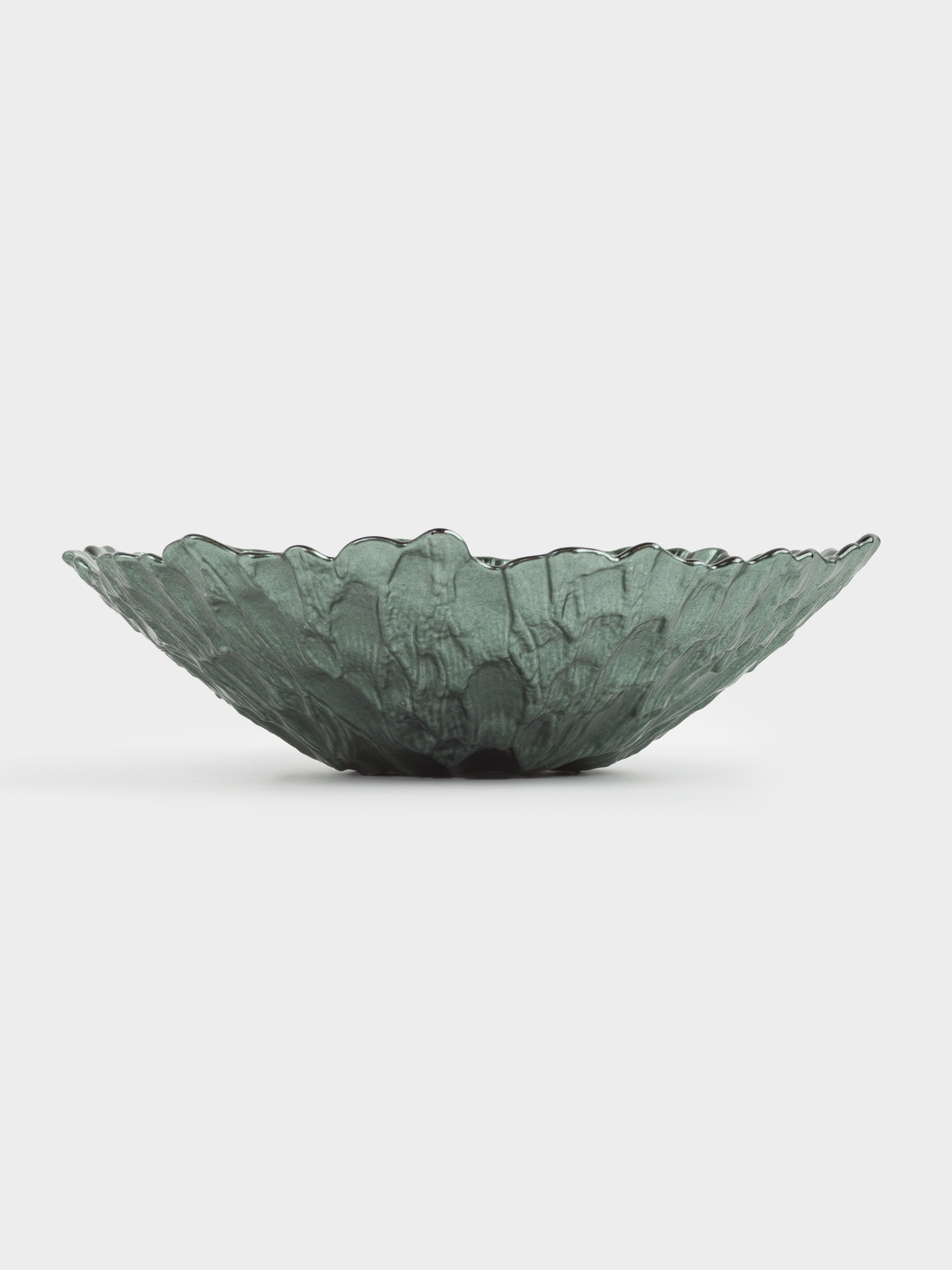 Ваза для фруктов, 23х6 см, стекло Р, зеленая, Pion color, image-2
