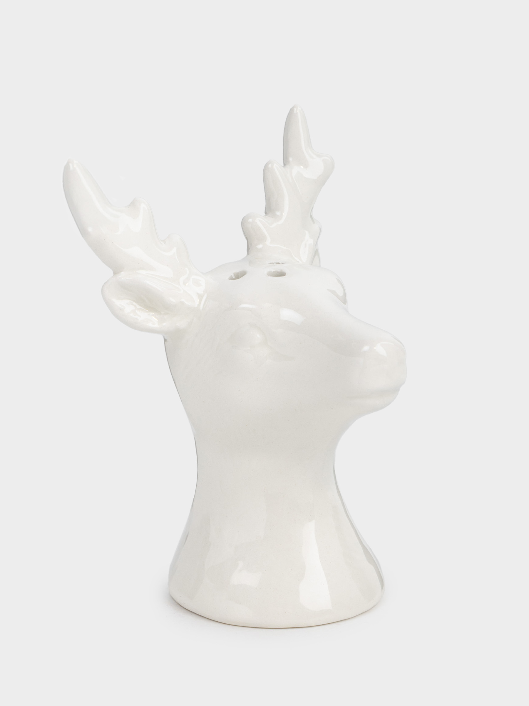 Тұз немесе бұрышқа арналған ыдыс, 9 см, керамика, ақ, Бұғы, Forest deers, image-1