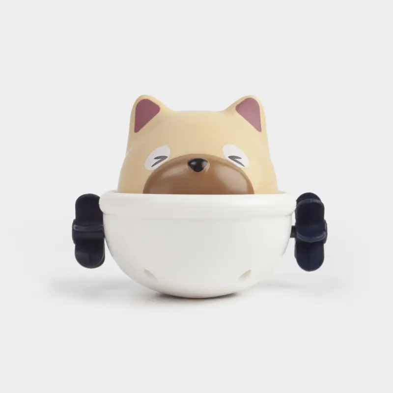 Игрушка для купания, 10 см, заводная, пластик, серая, Собака в ванной, Kiddy ,image-0