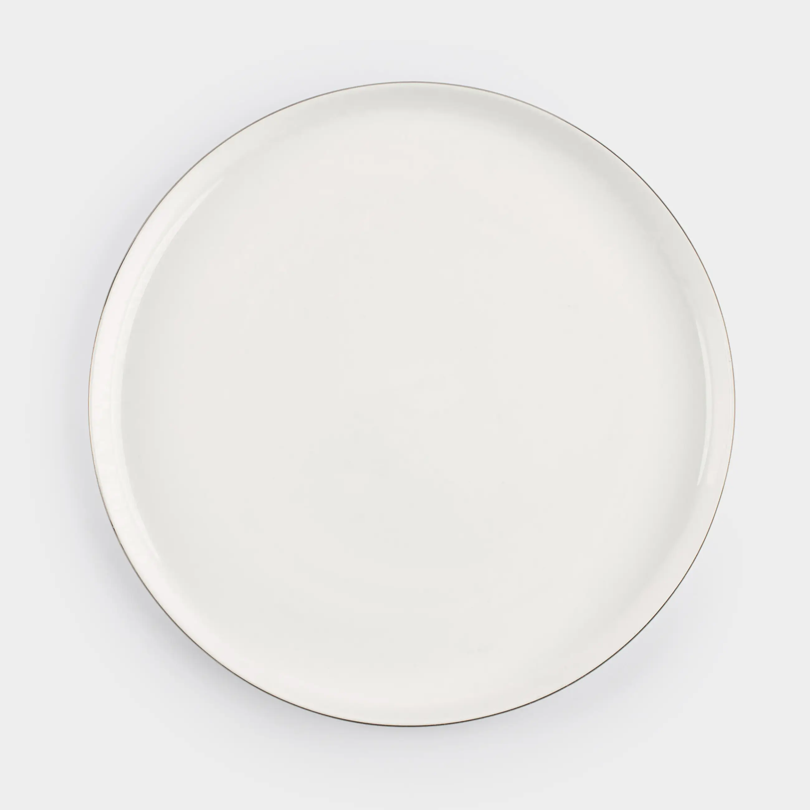 Түскі ас тәрелкесі, 26 см, фарфор F, ақ, Ideal silver, image-0