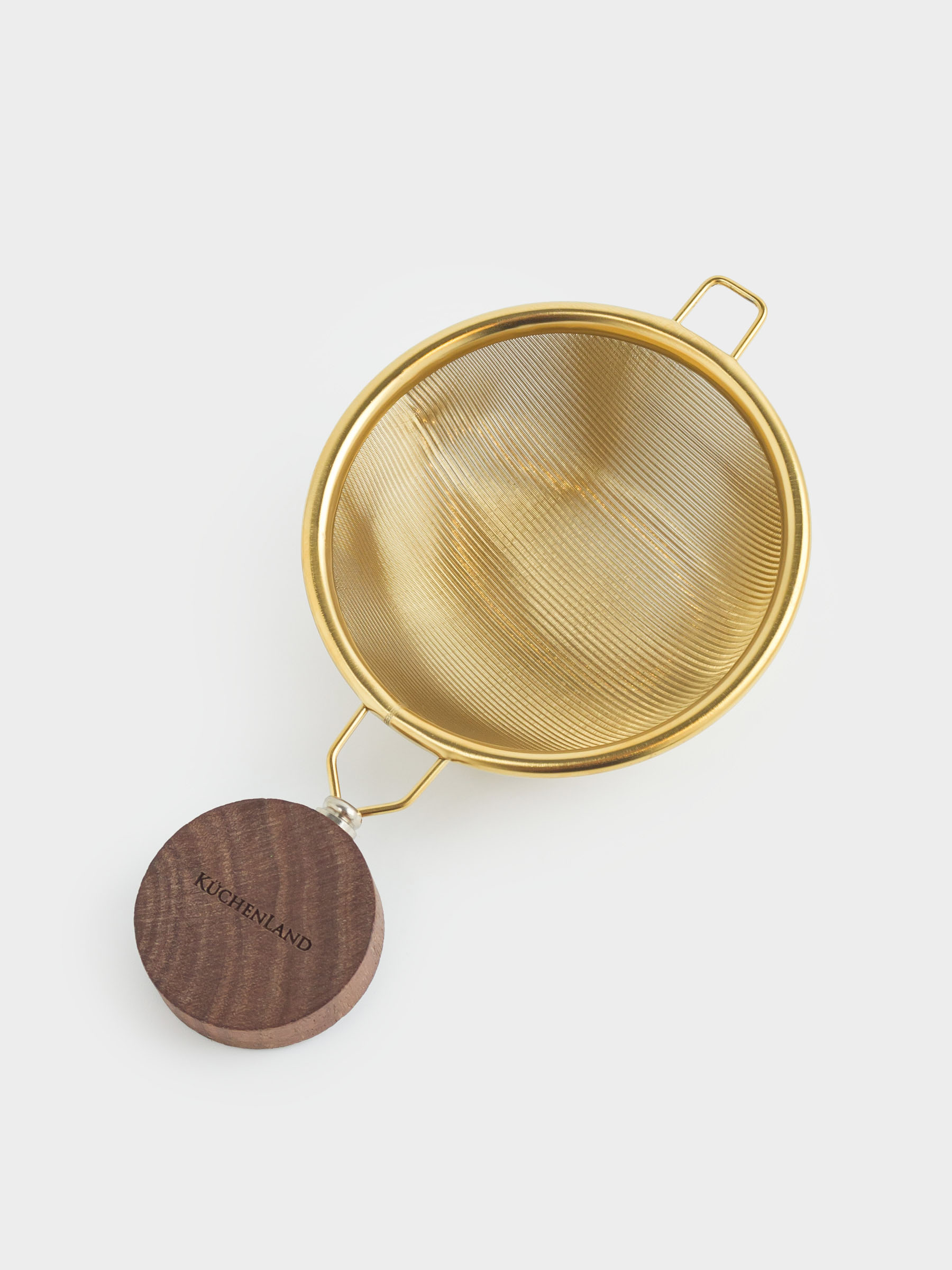 Сито для заваривания чая, 14 см, сталь/дерево, золотистое, Ложка, Classic gold, image-3