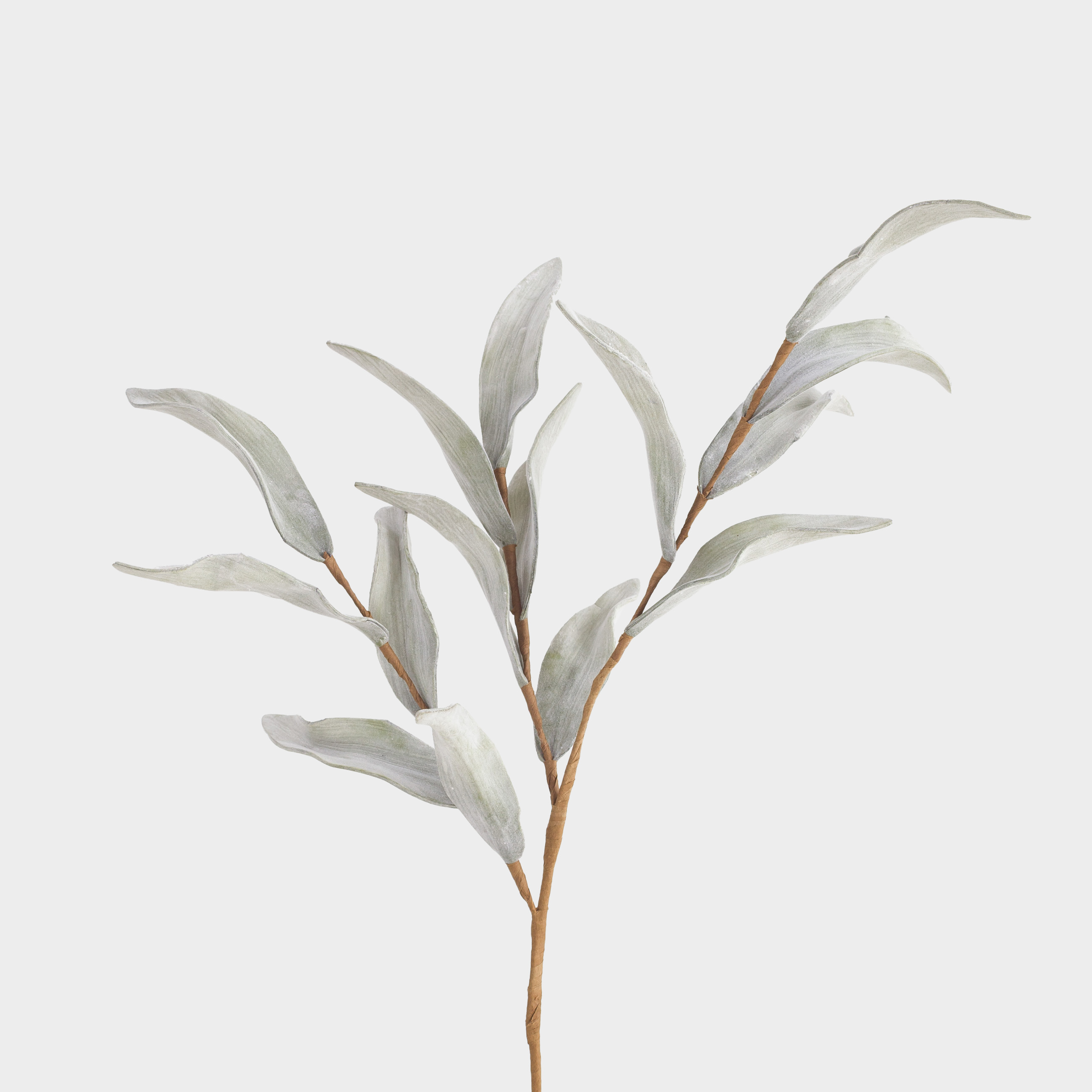Ветка декоративная, 75 см, пенопласт/бумага, Зеленая олива, Leafs decor, image-1