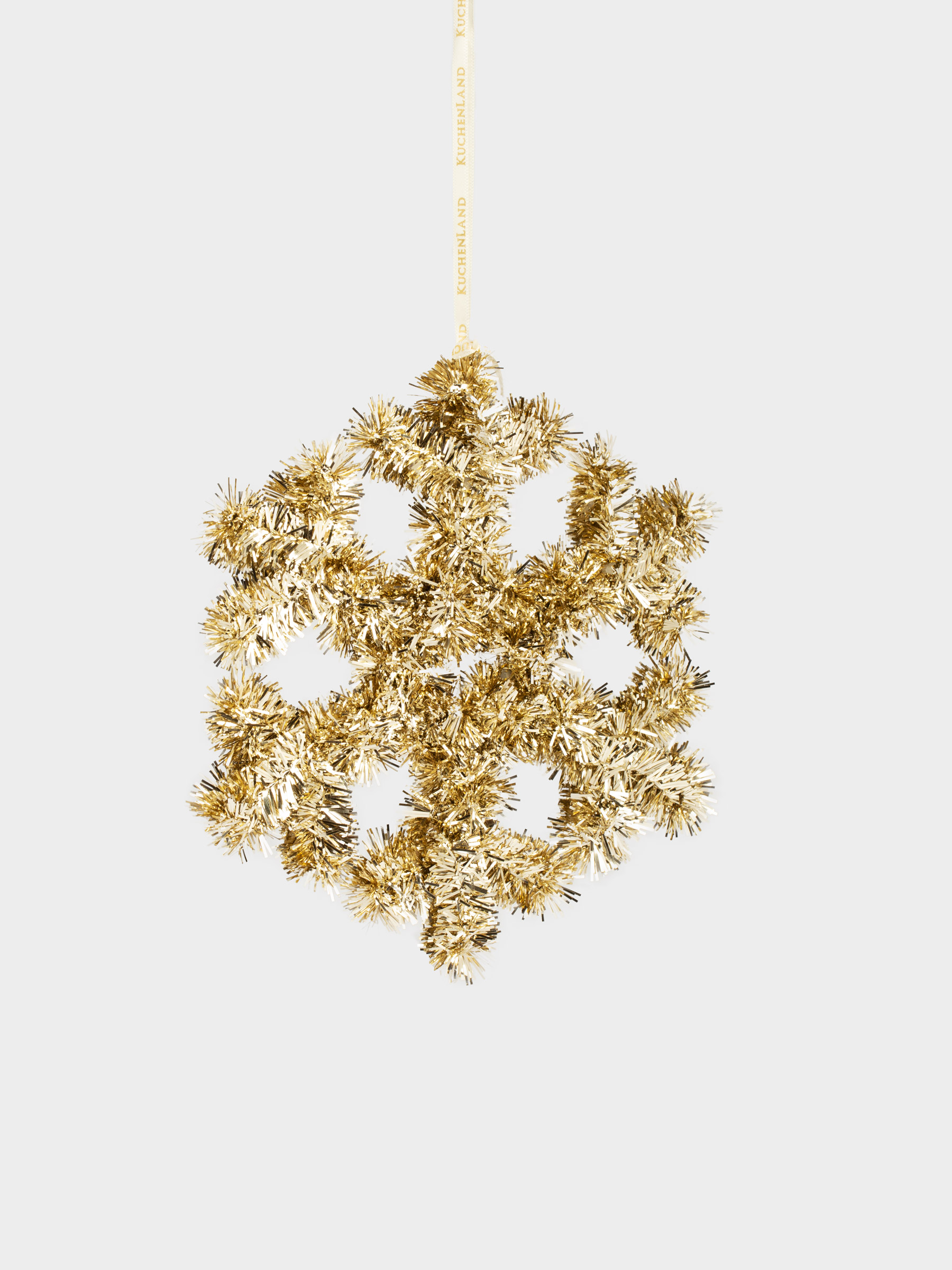 Шырша ойыншығы, 17 см, шырша жылтырағы/пластик, шампан, Қар ұшқыны, Tinsel christmas, image-0