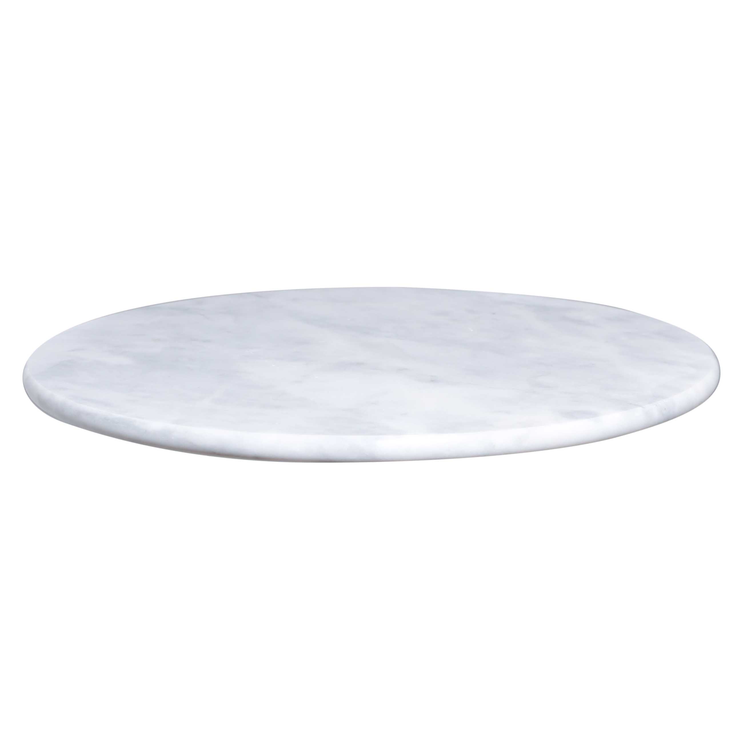 Блюдо сервировочное, 30 см, вращающееся, мрамор, белое, Marble , image-0