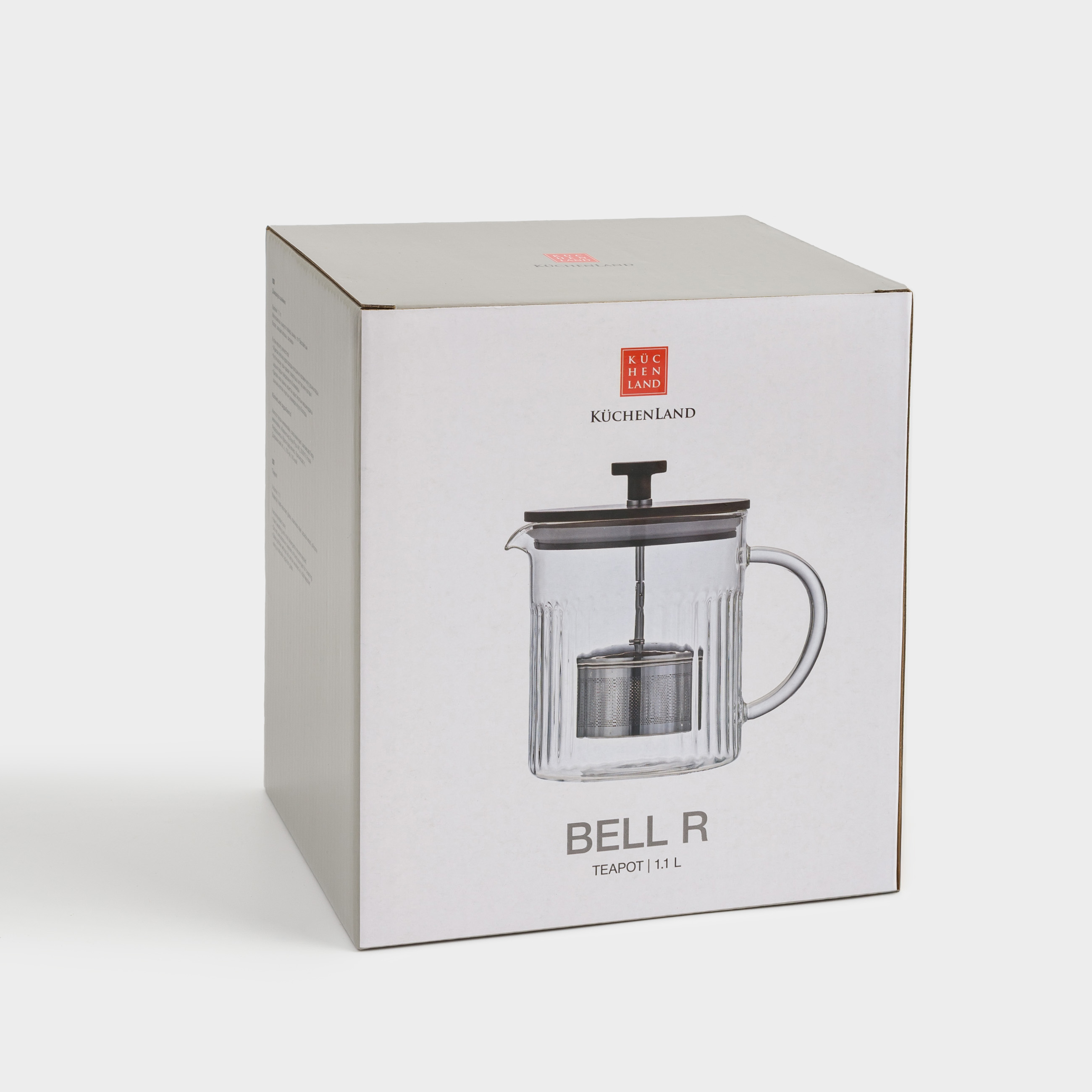 Шай демдеуге арналған шәйнек, 1 л, шыны Б/болат, Bell R, image-5