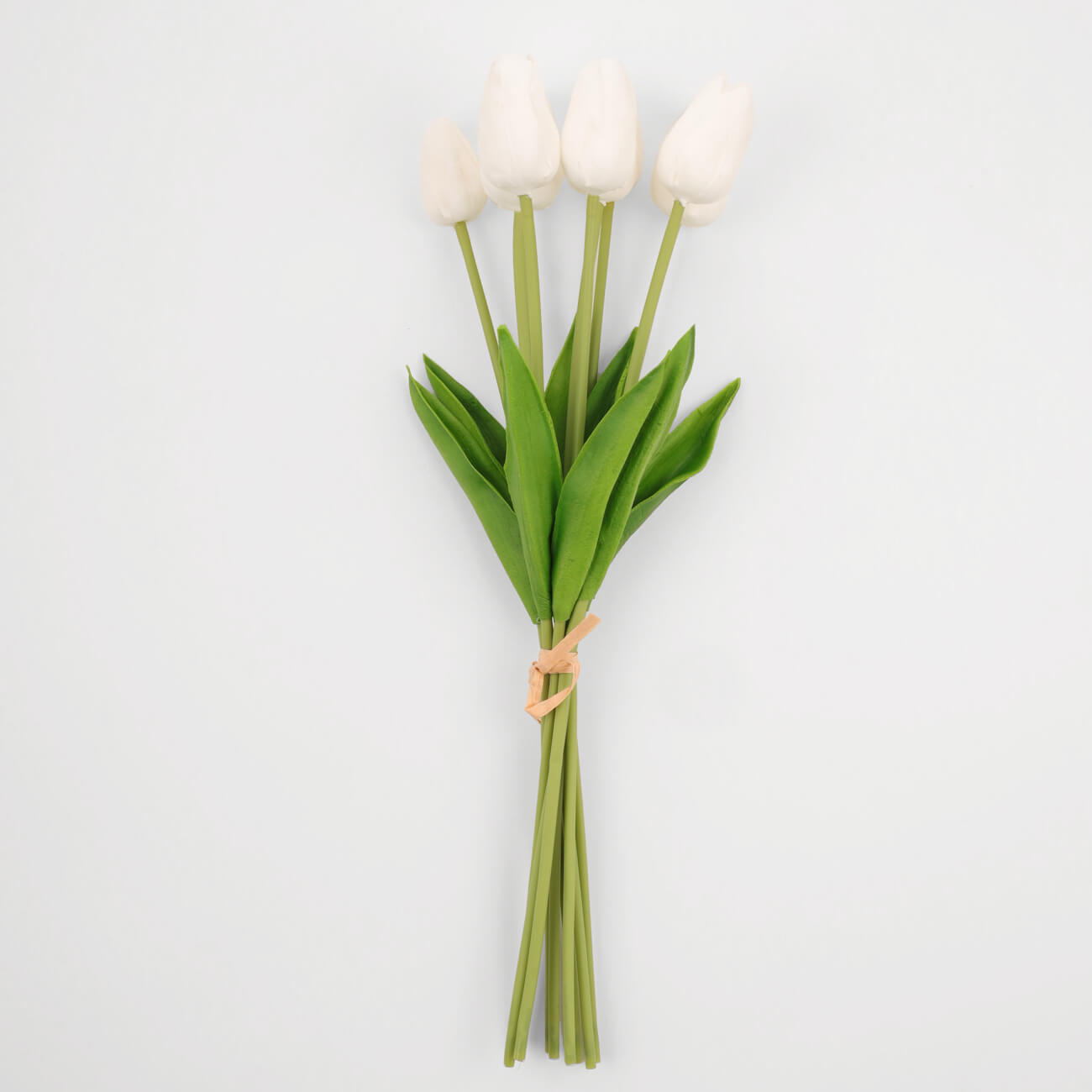Жасанды Букет, 35 см, полиуретан, ақ қызғалдақ, Tulip garden изображение № 1