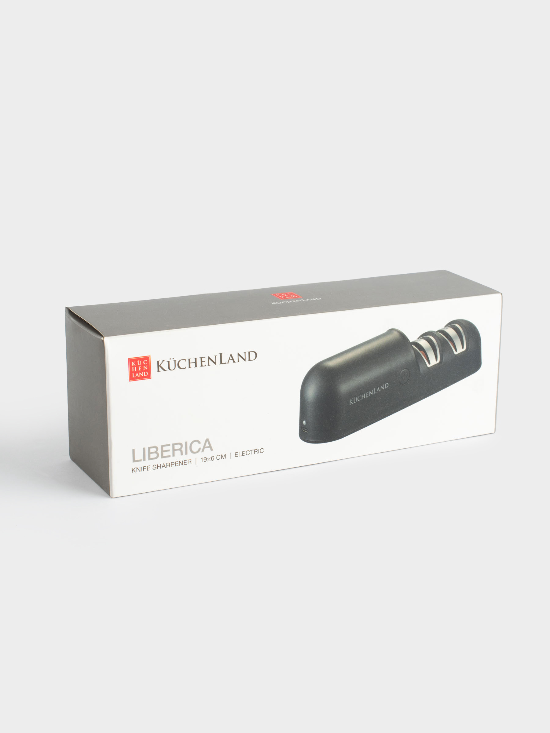 Точило для ножей, 19 см, два этапа заточки, электрическое, беспроводное, пластик/керамика, черное, Liberica, image-6