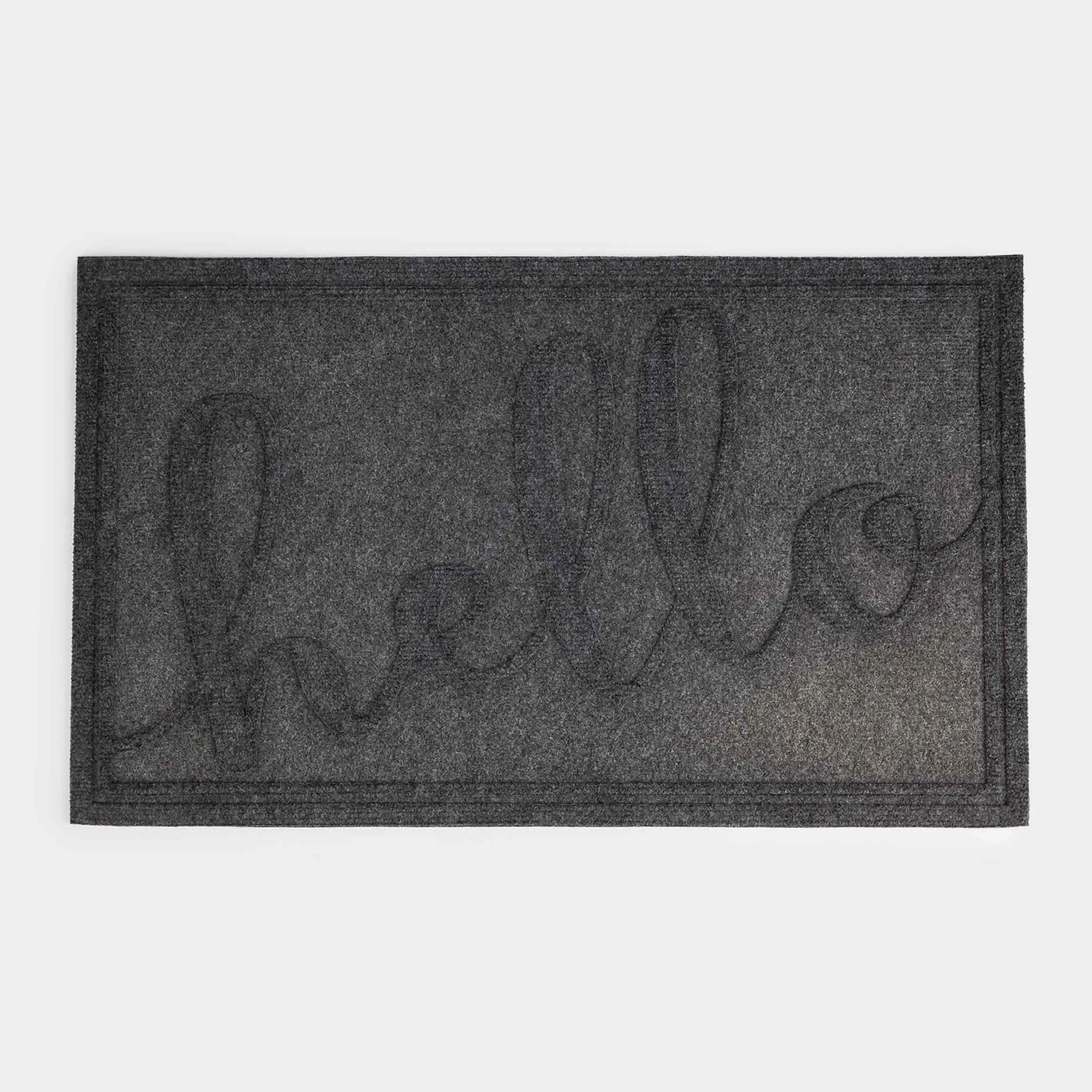 Кілемше, 45х75 см, полипропилен/ПВХ, сұр, Hello, Home deco