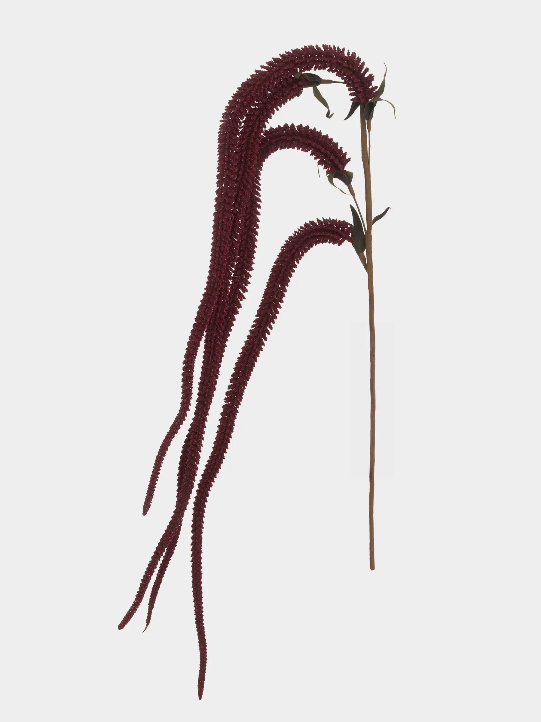 Сәндік бұтақ, 1,1 м, көбік/пластик, Қою қызыл гүлтәжі, Amarant decor, image-0