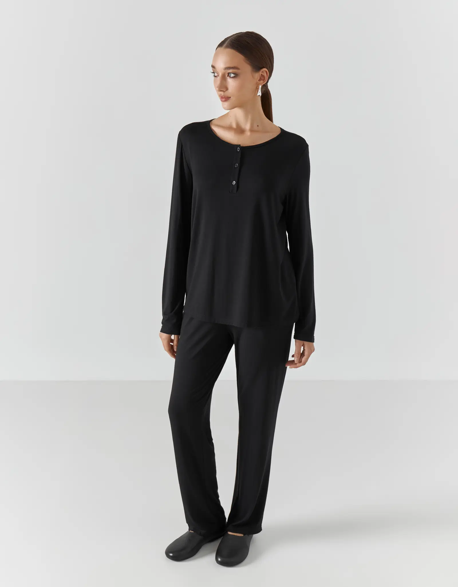 Брюки домашние, черные, Kelsey