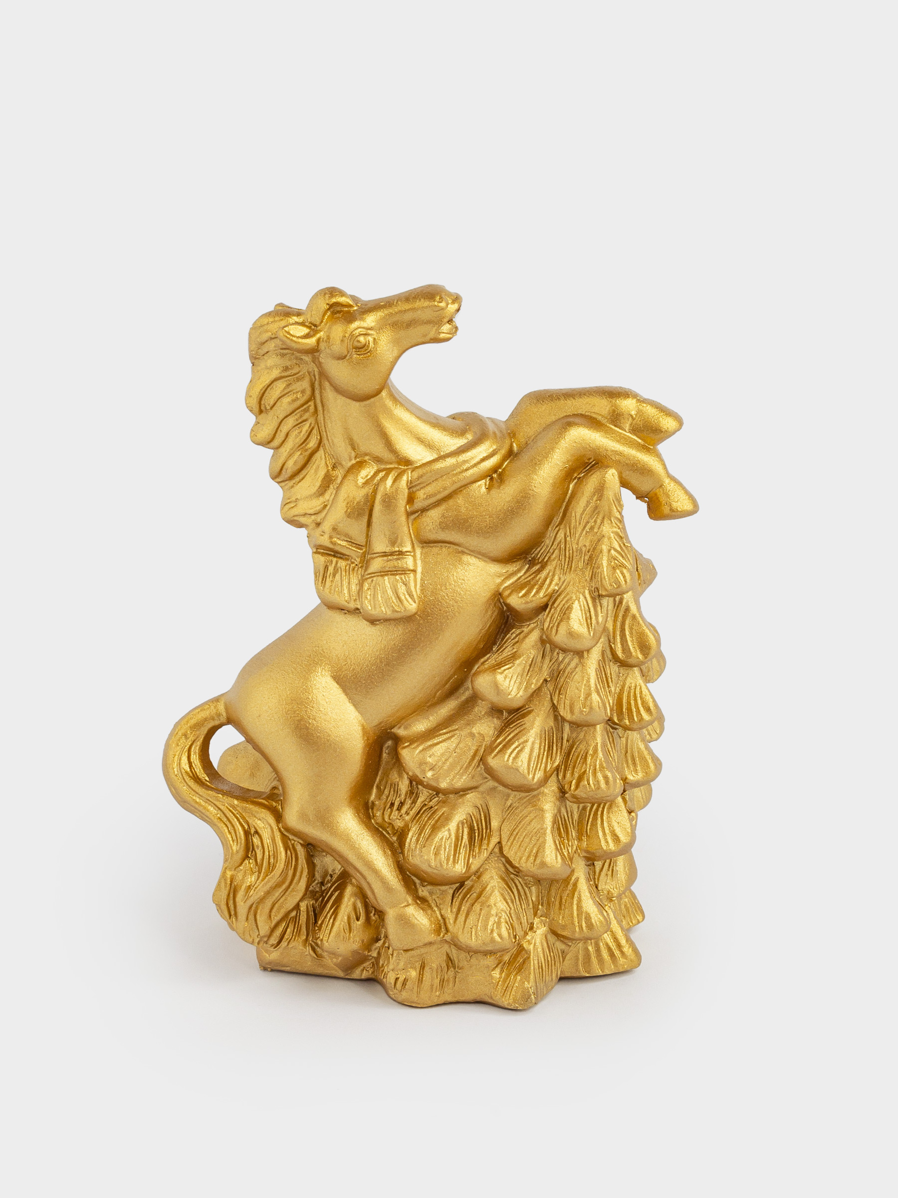 Ақша жәшігі, 10 см, полирезин, алтын, Жылқы, Horse gold, image-1