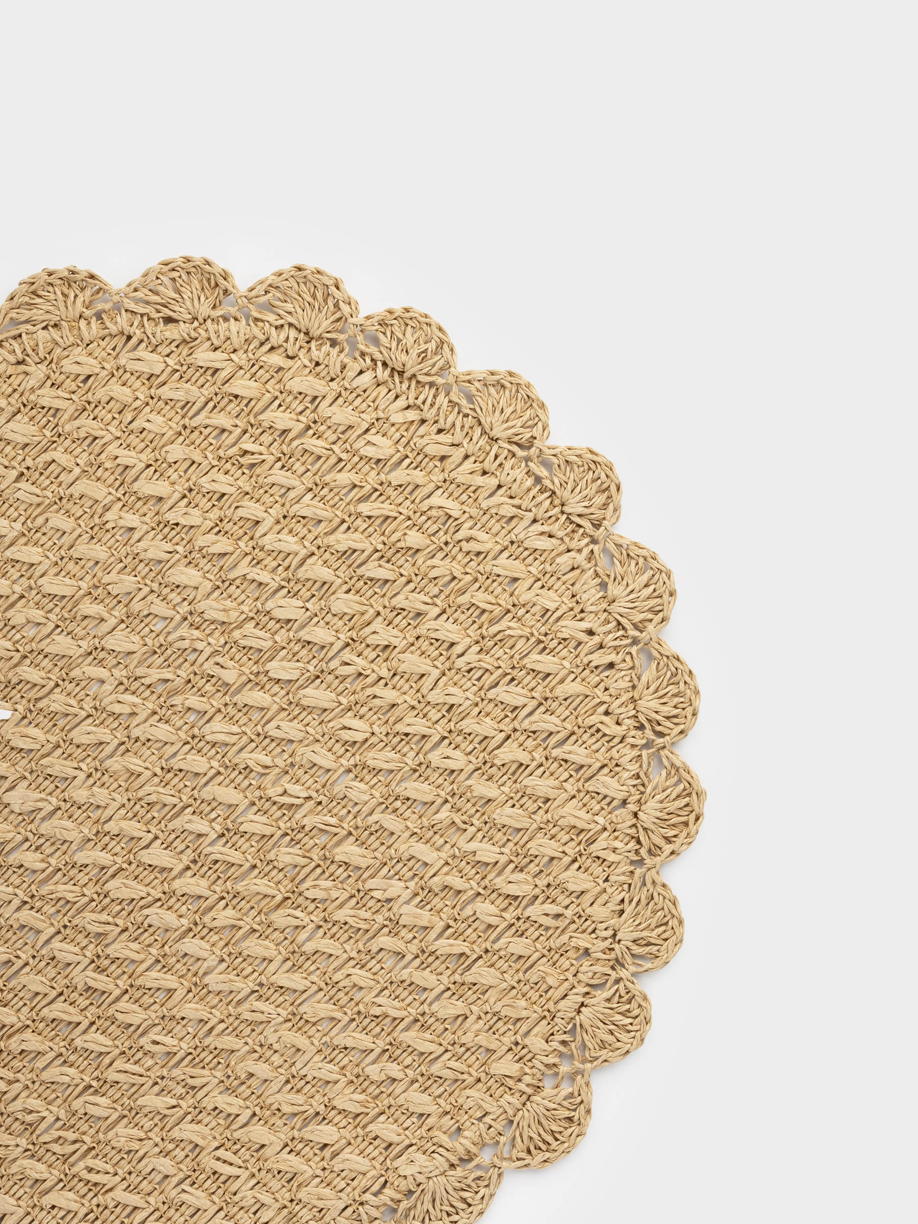Салфетка под приборы, 38 см, целлюлоза, круглая, бежевая, Straw, image-2