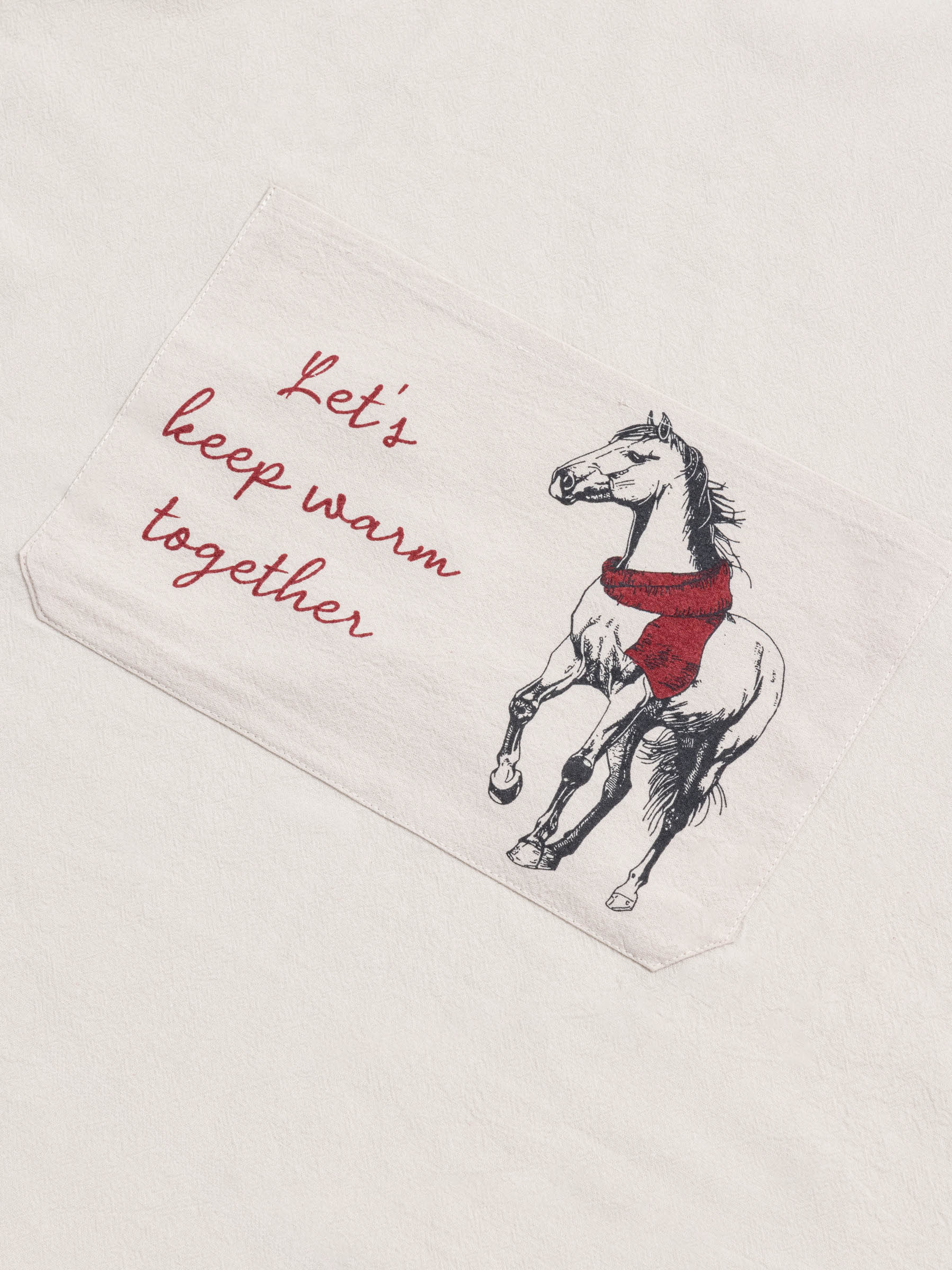 Алжапқыш, 65х80 см, мақта, сұр және сарғылт-қоңыр, Жылқы, Horse in scarf, image-3