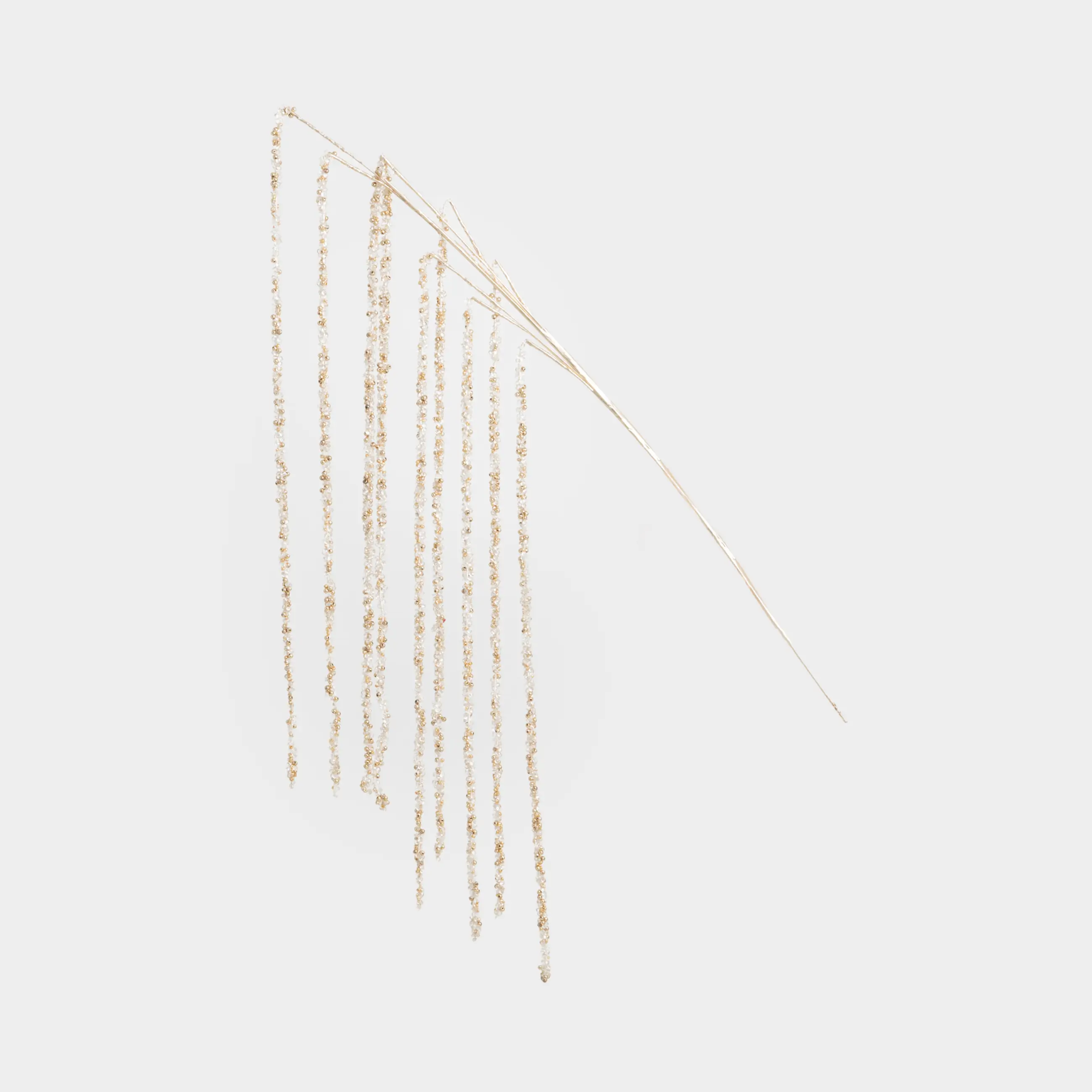 Ветка декоративная, 73 см, пластик/металл, Ледяные золотистые прутья, Crystal decor