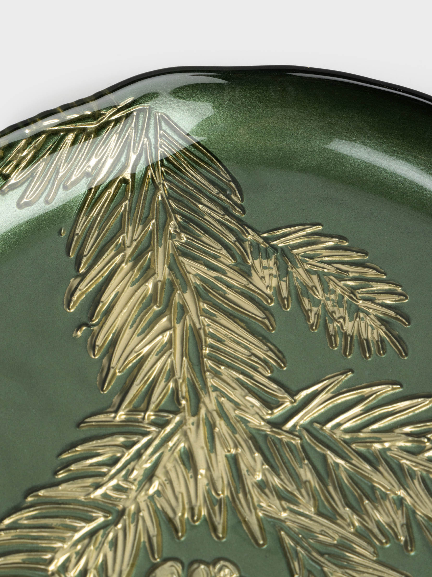 Ыдыс, 28х2 см, шыны, жасыл, Шырша бұтағы, Brumal, image-4