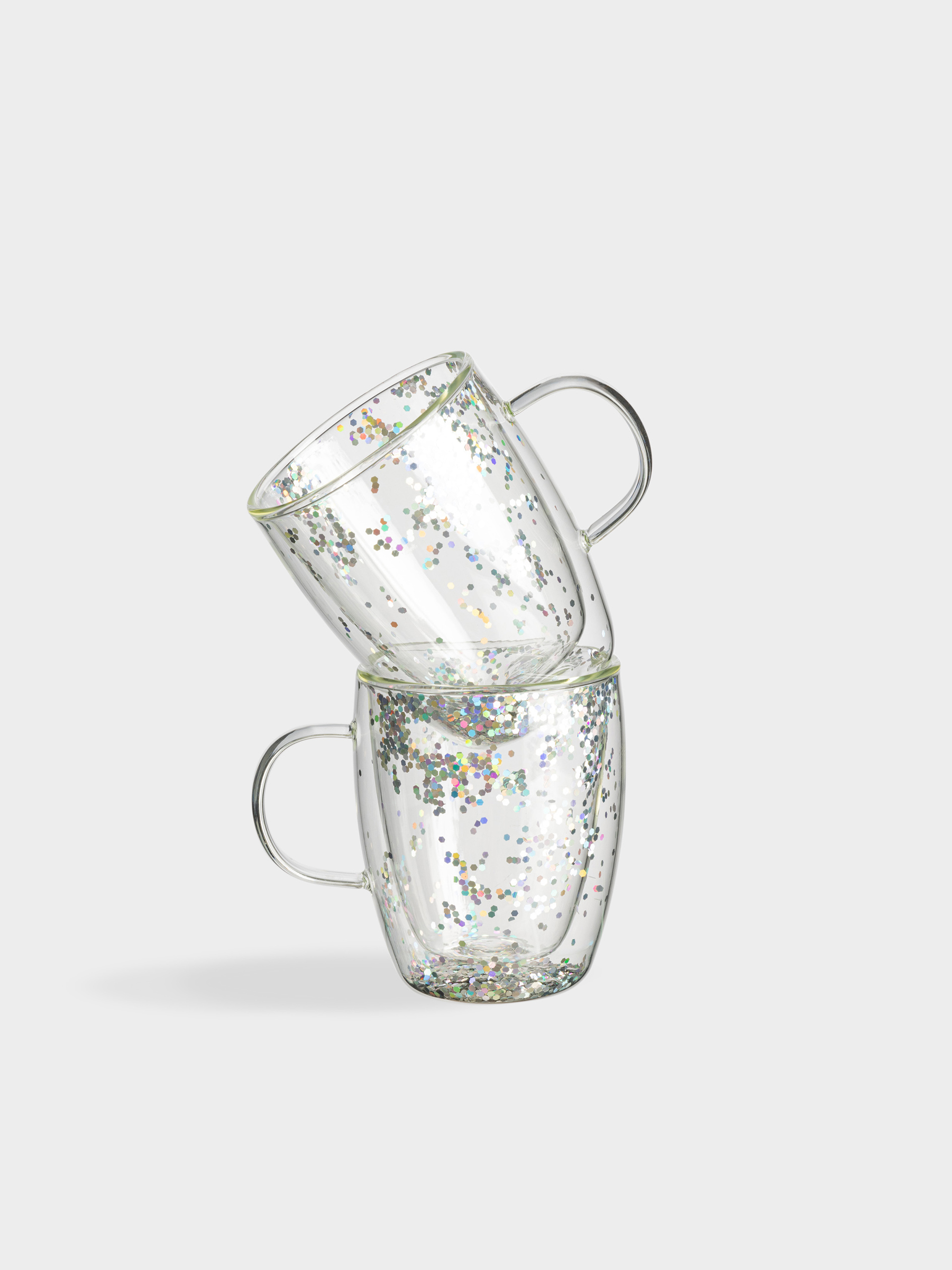 Шыныаяқ, 290 мл, 2 дана, шыны Б, күміс секвинтками, Air sparkly, image-1