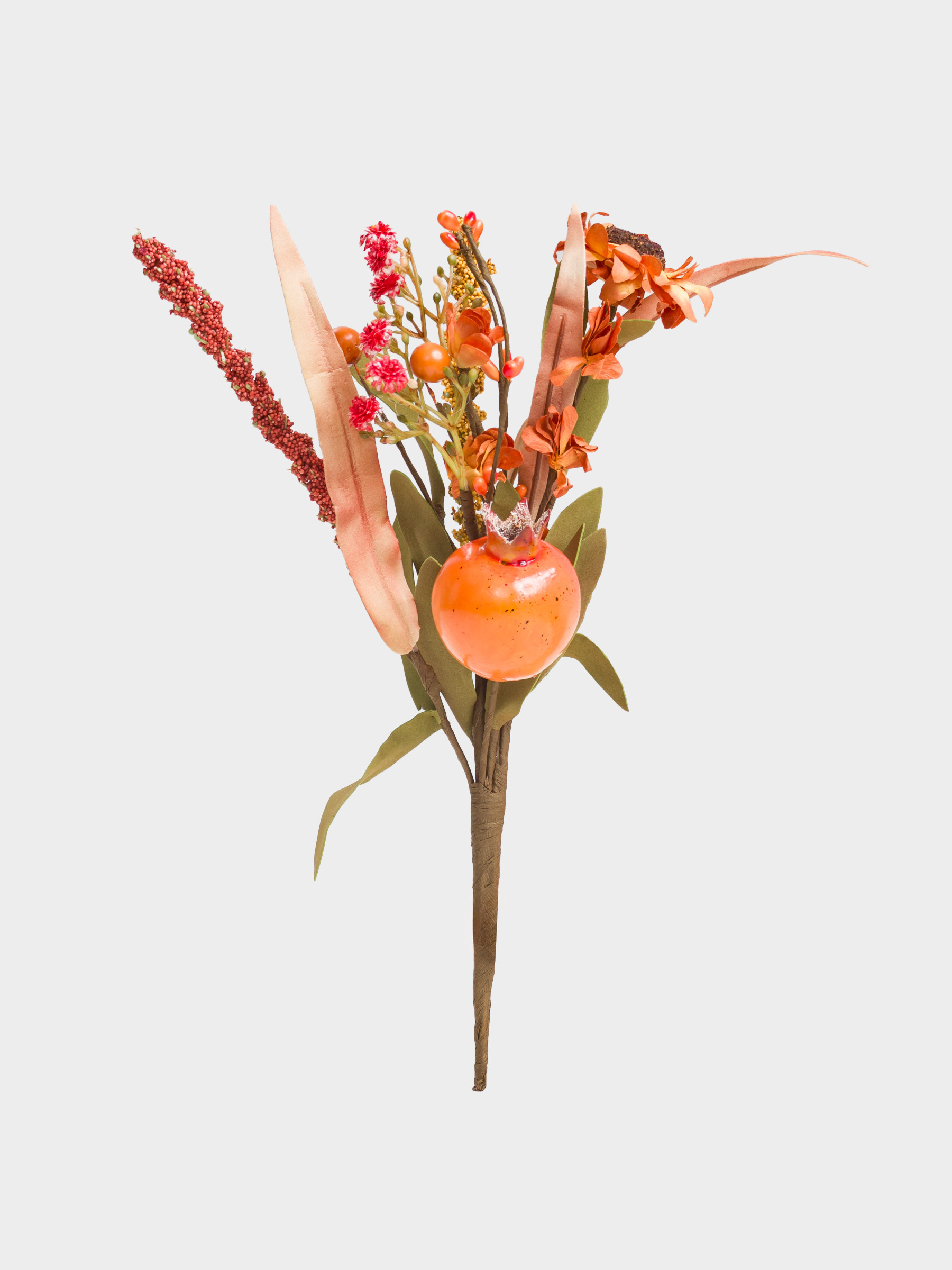 Сәндік бұтақ, 30 см, көбік/полиэстер, Анар және гүлдер, Forest symphony decor, image-0